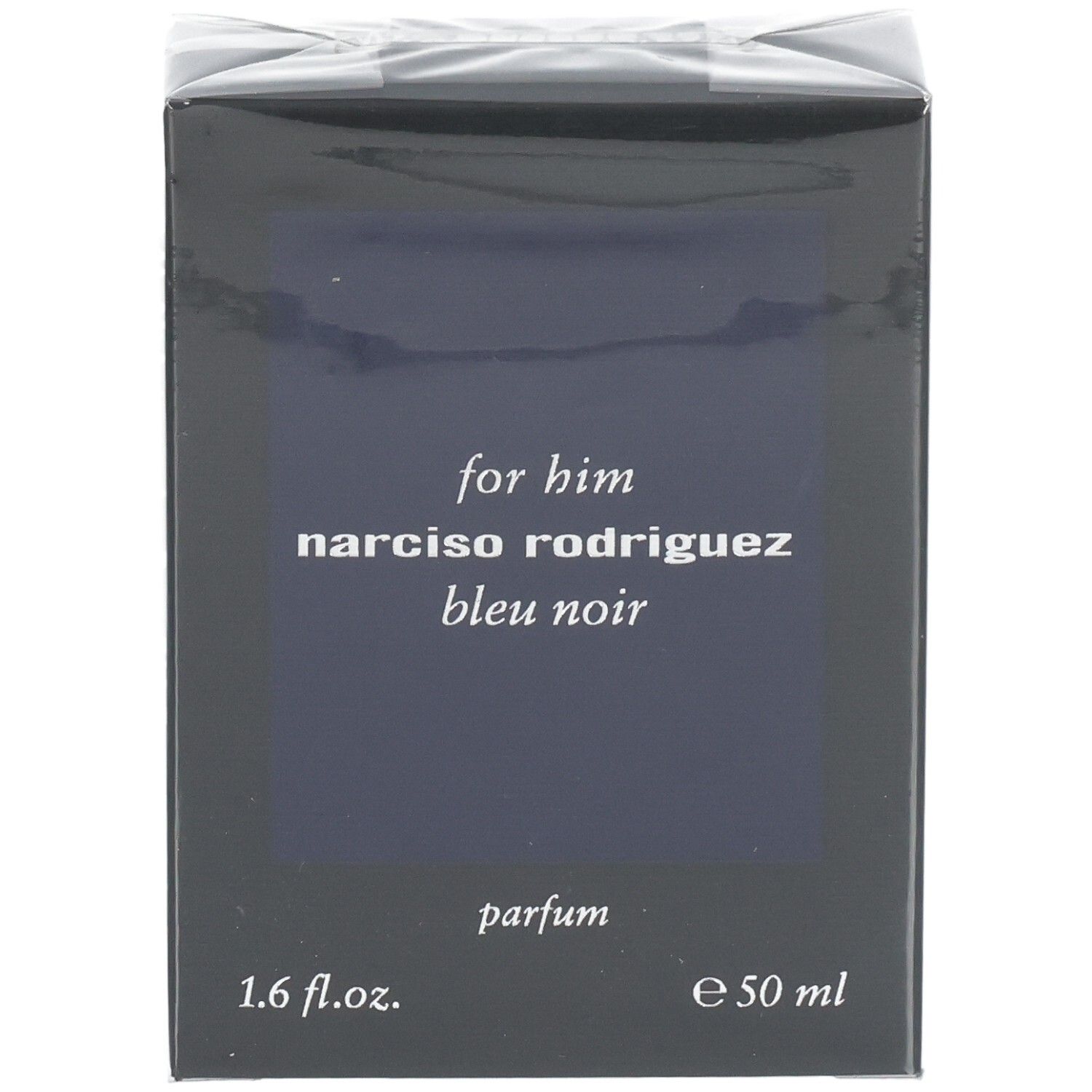 Avant de l'emballage du parfum Narciso Rodriguez For Him Bleu Noir, 50 ml.