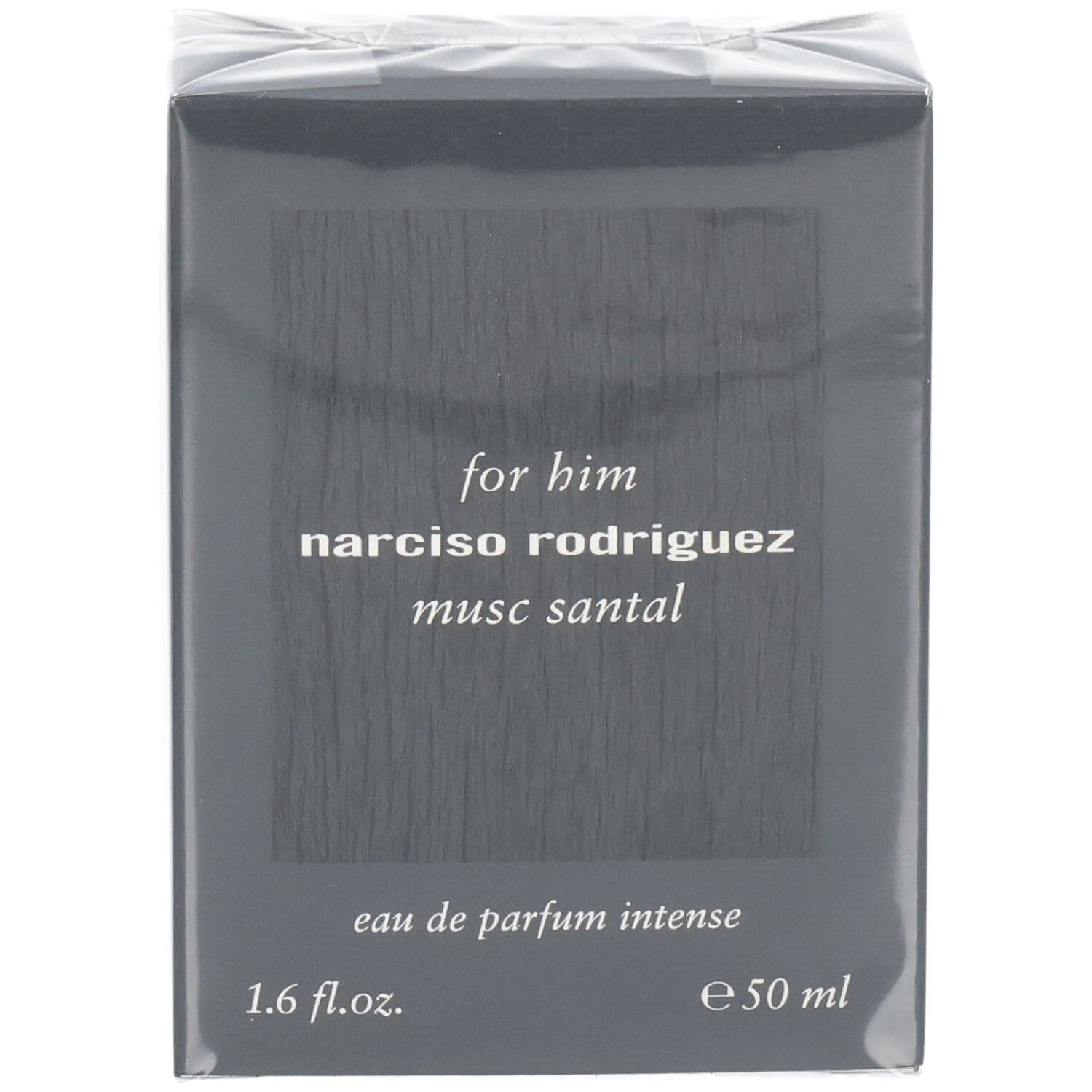 Emballage de Narciso Rodriguez For Him Musc Santal Eau de Parfum Intense, 50 ml.