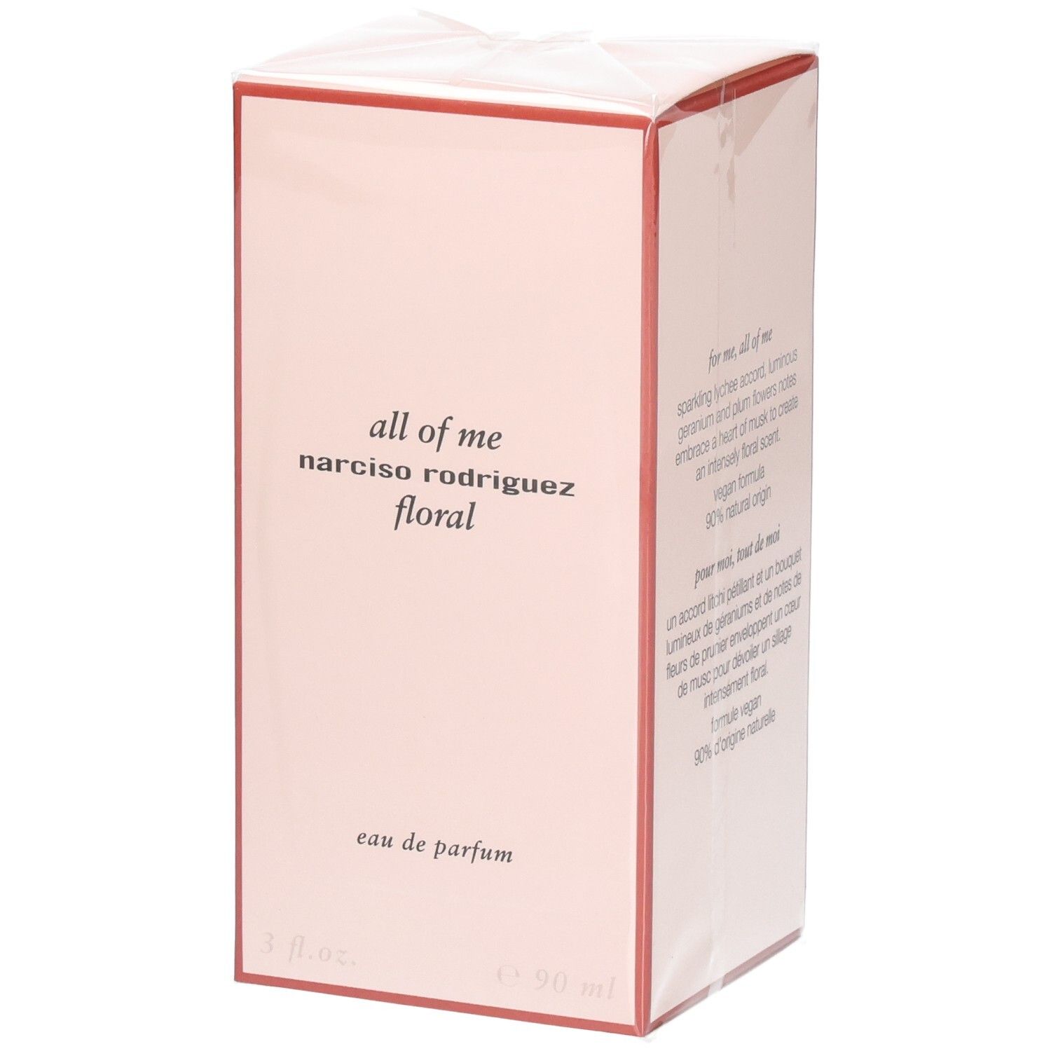 Doos van Narciso Rodriguez All of Me Eau de Parfum Florale, 90 ml.