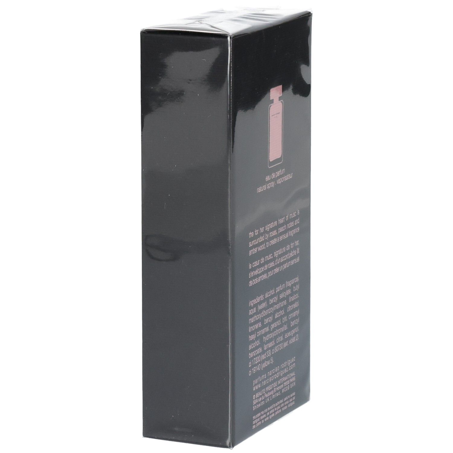 Narciso Rodriguez For Her Eau de Parfum 100ml, vue en biais.