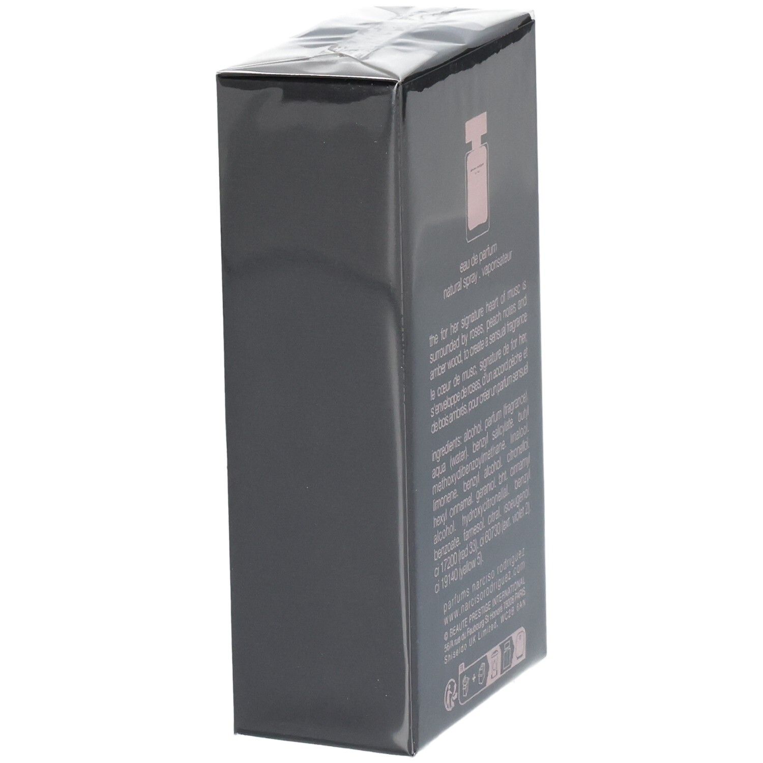 Narciso Rodriguez For Her Eau de Parfum 50 ml, vue en biais.