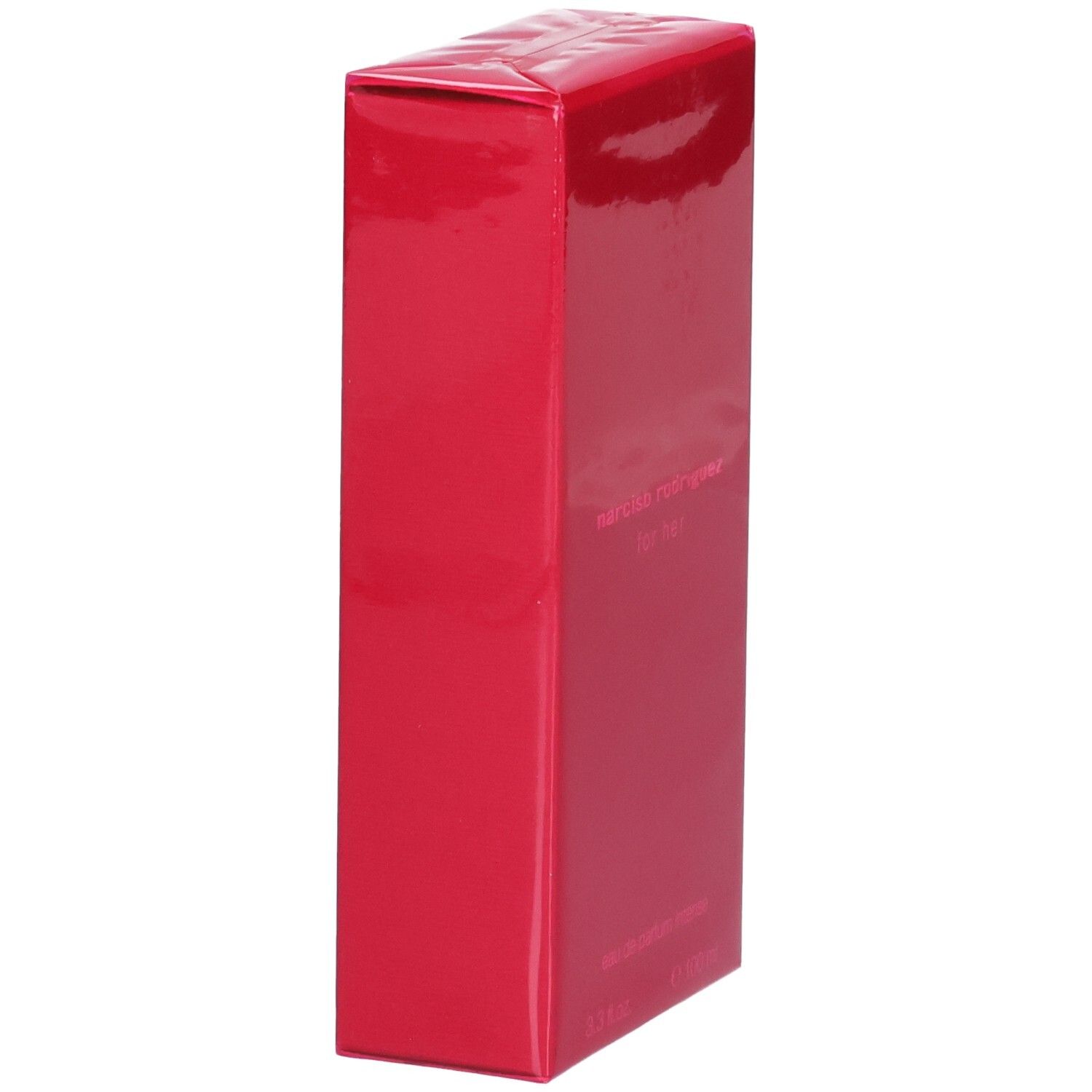 Boîte rouge pour Narciso Rodriguez For Her Eau de Parfum Intense 100 ml.