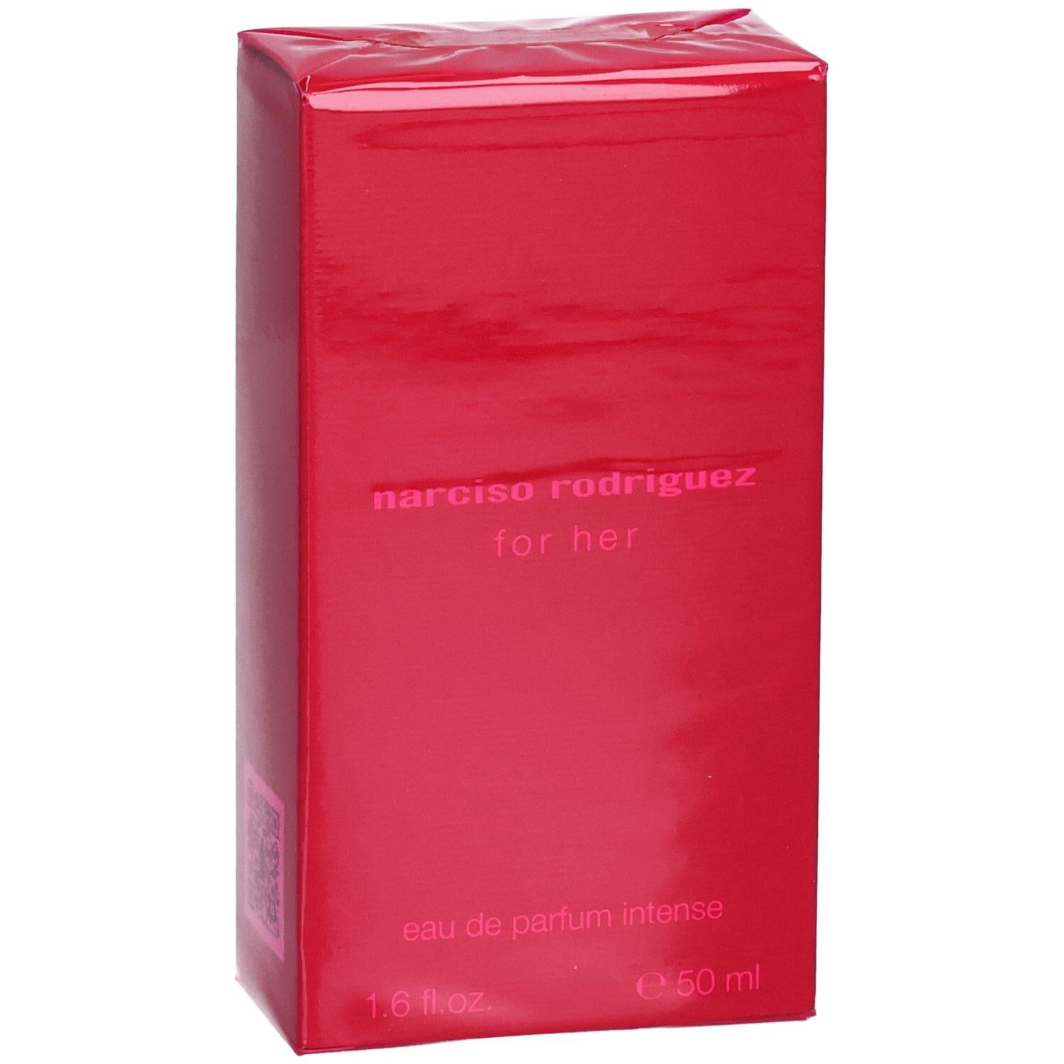 Boîte rouge Narciso Rodriguez For Her Eau de Parfum Intense, 50 ml.