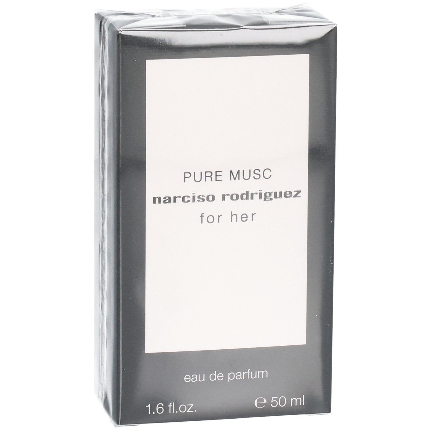 Emballage du parfum Narciso Rodriguez For Her Pure Musc Eau de Parfum, 50 ml.