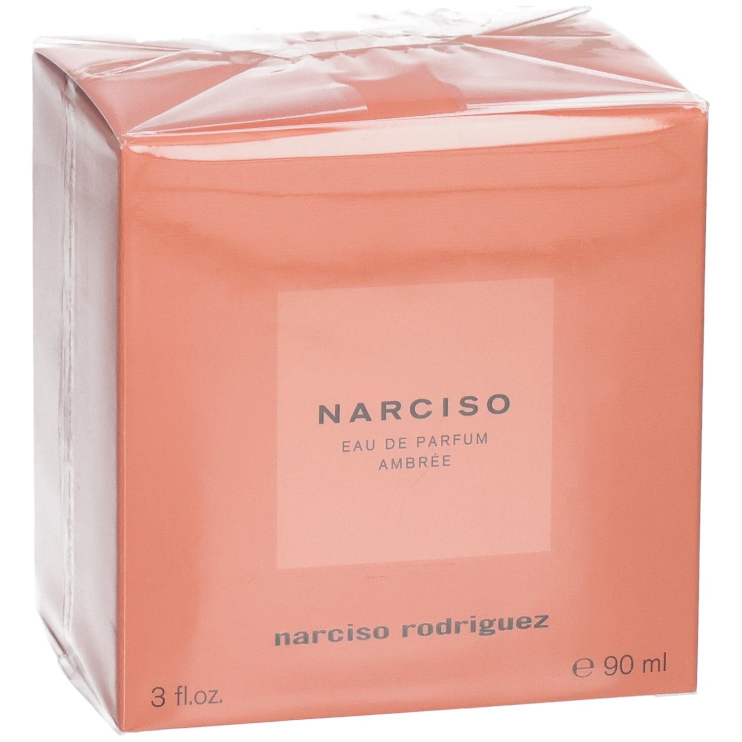 Emballage du vaporisateur naturel Narciso Ambrée Eau de Parfum, 90 ml.