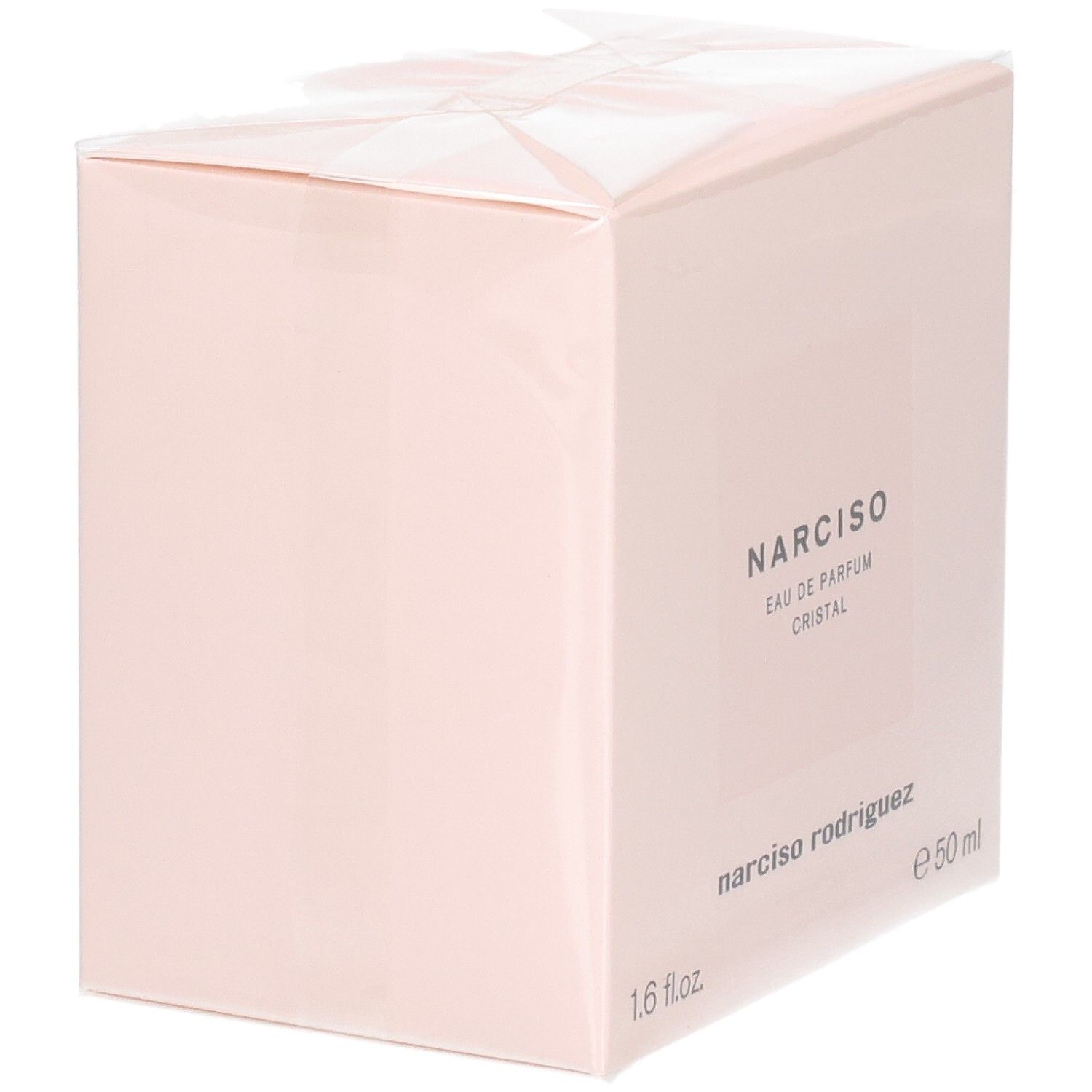 Emballage de Narciso Rodriguez Eau de Parfum Cristal, 50 ml.