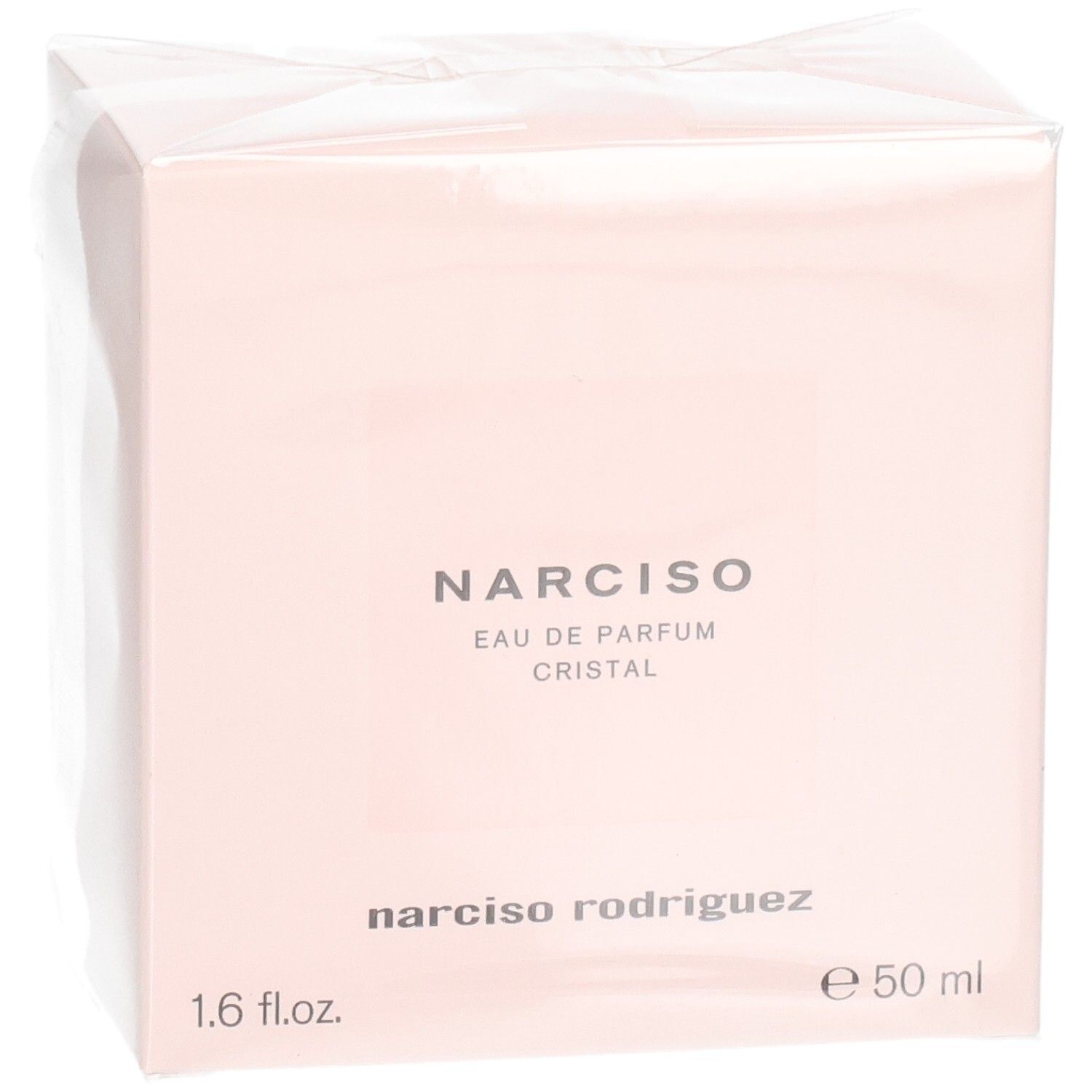 Emballage de Narciso Rodriguez Eau de Parfum Cristal, 50 ml.