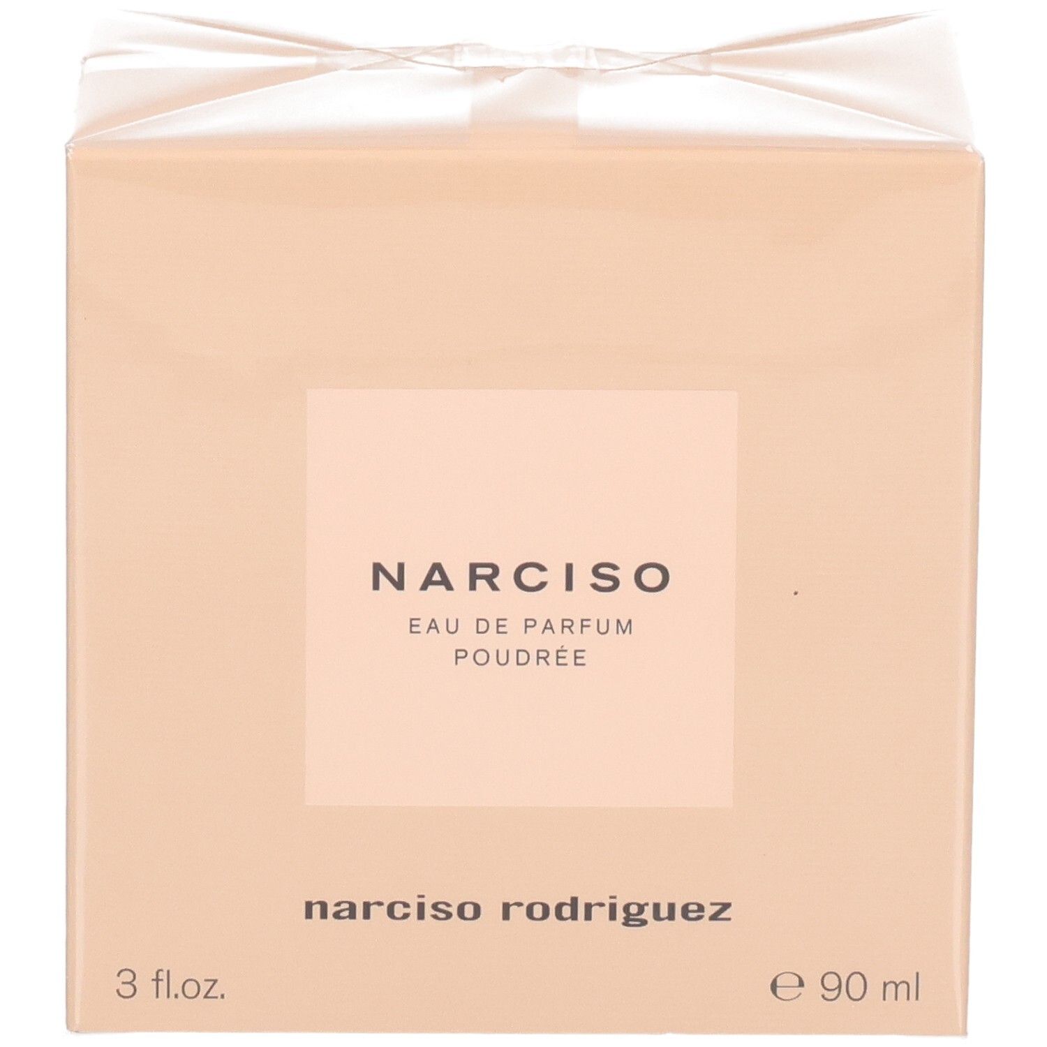 Boîte de Narciso Rodriguez Eau de Parfum Poudrée, 90 ml.