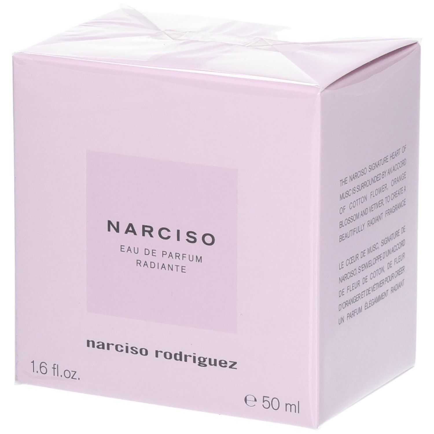 Boîte de Narciso Rodriguez Narciso Radiante Eau de Parfum, 50 ml.