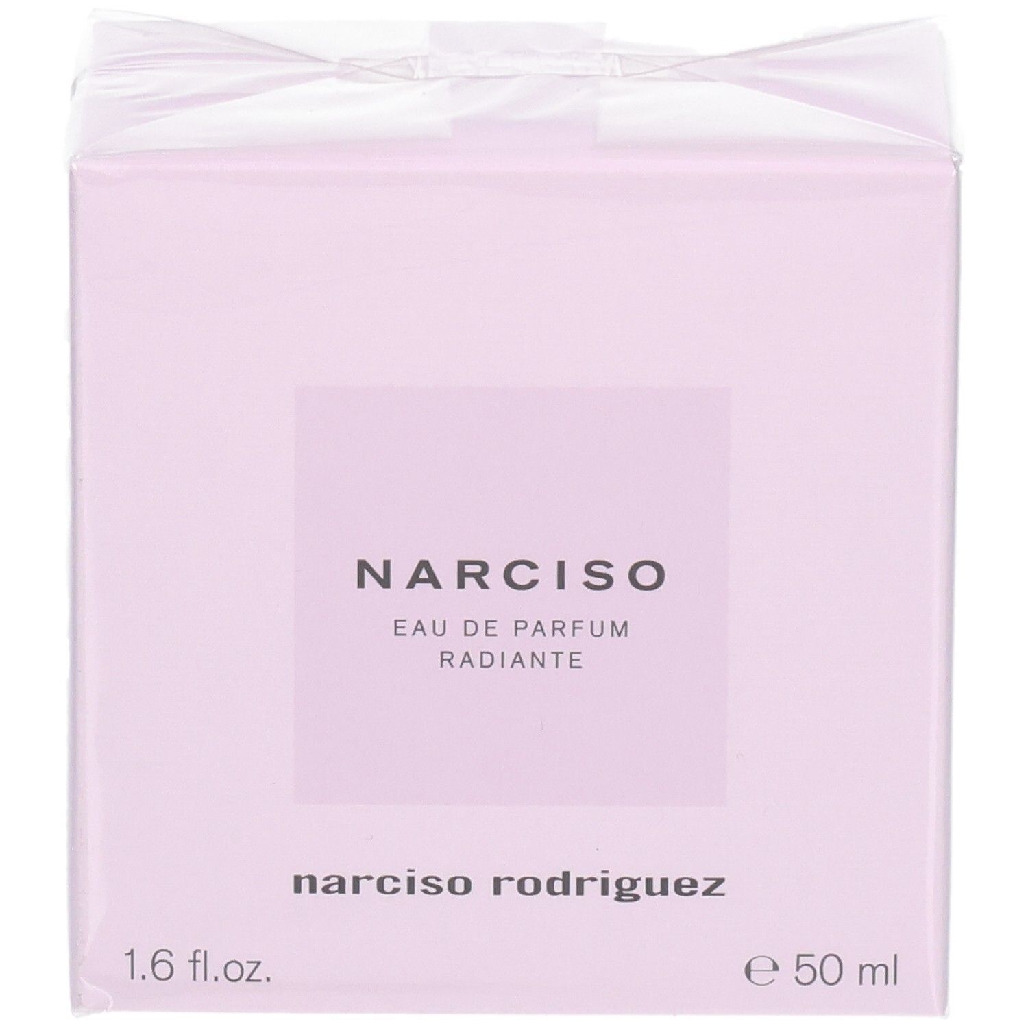 Face avant de la boîte Narciso Rodriguez Narciso Radiante Eau de Parfum, 50 ml.