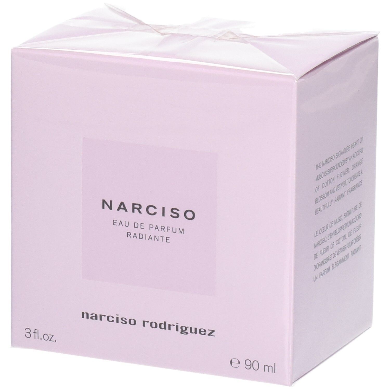 Boîte de Narciso Rodriguez Narciso Radiante Eau de Parfum, 90 ml.