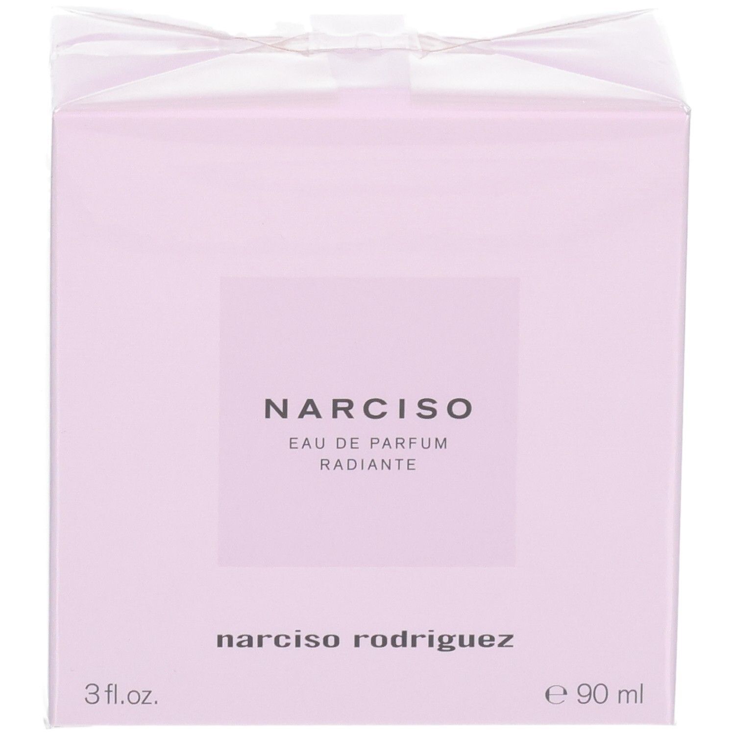 Avant de la boîte de Narciso Rodriguez Narciso Radiante Eau de Parfum, 90 ml.