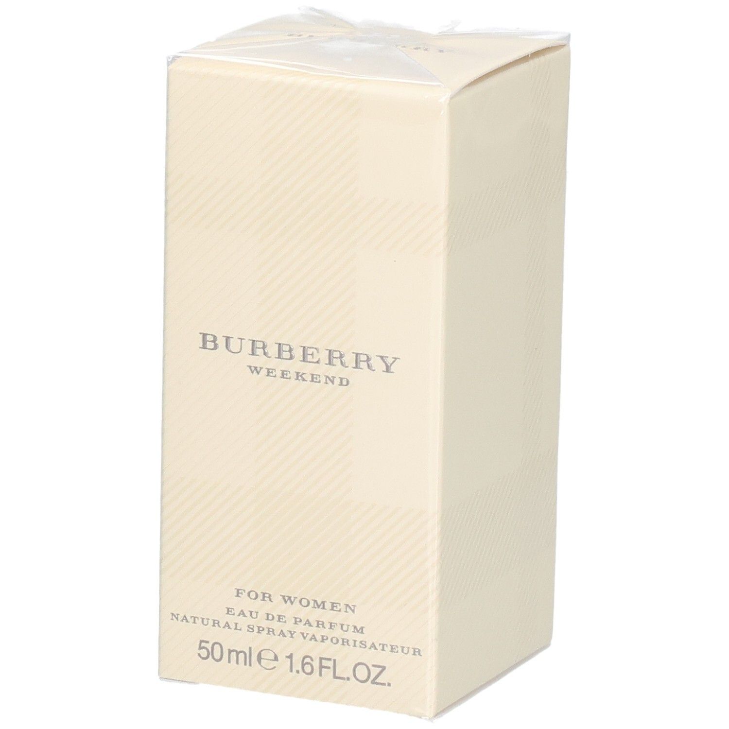 Emballage du Burberry Weekend Eau de Parfum pour femme, 50ml.