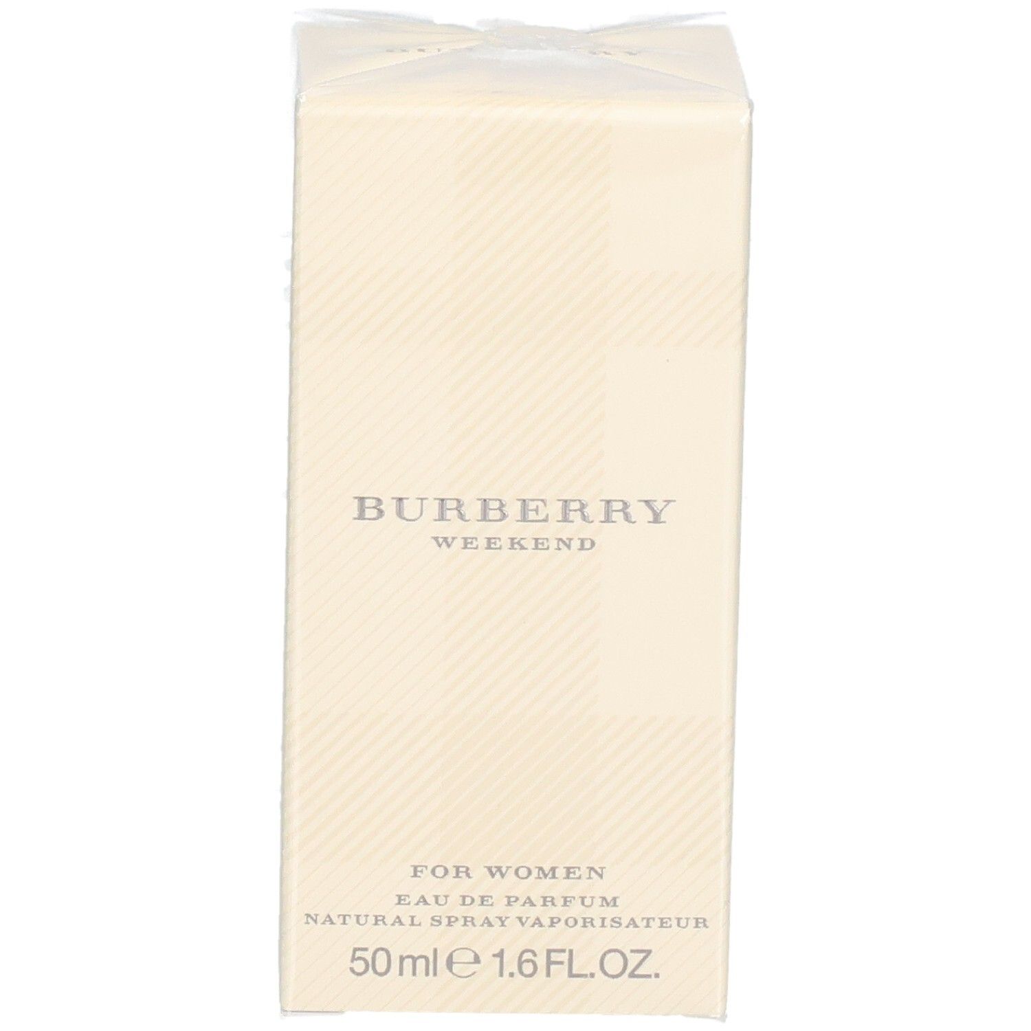 Emballage du Burberry Weekend Eau de Parfum pour femme, 50ml.