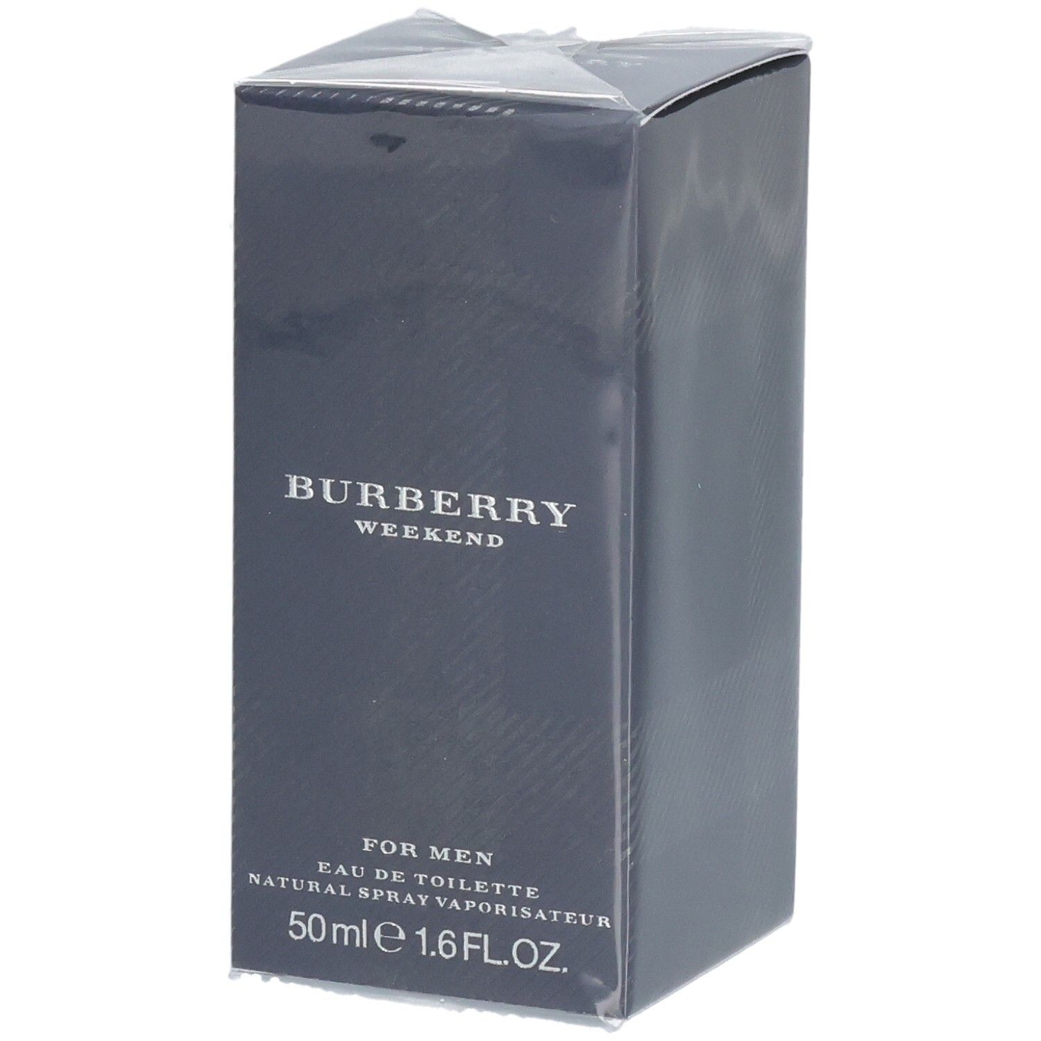 Verpakking van Burberry Weekend Eau de Toilette voor heren, 50ml.
