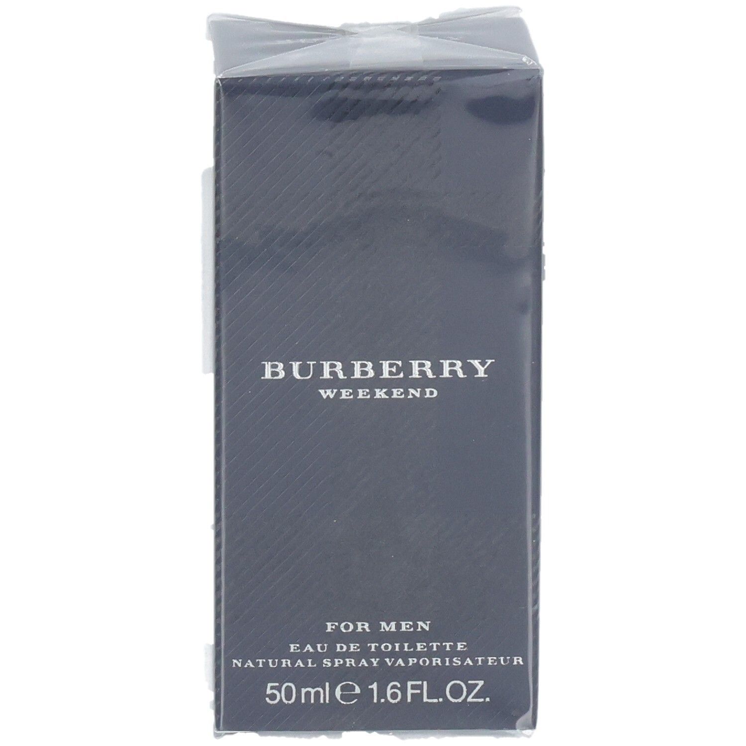 Verpakking van Burberry Weekend Eau de Toilette voor heren, 50ml.