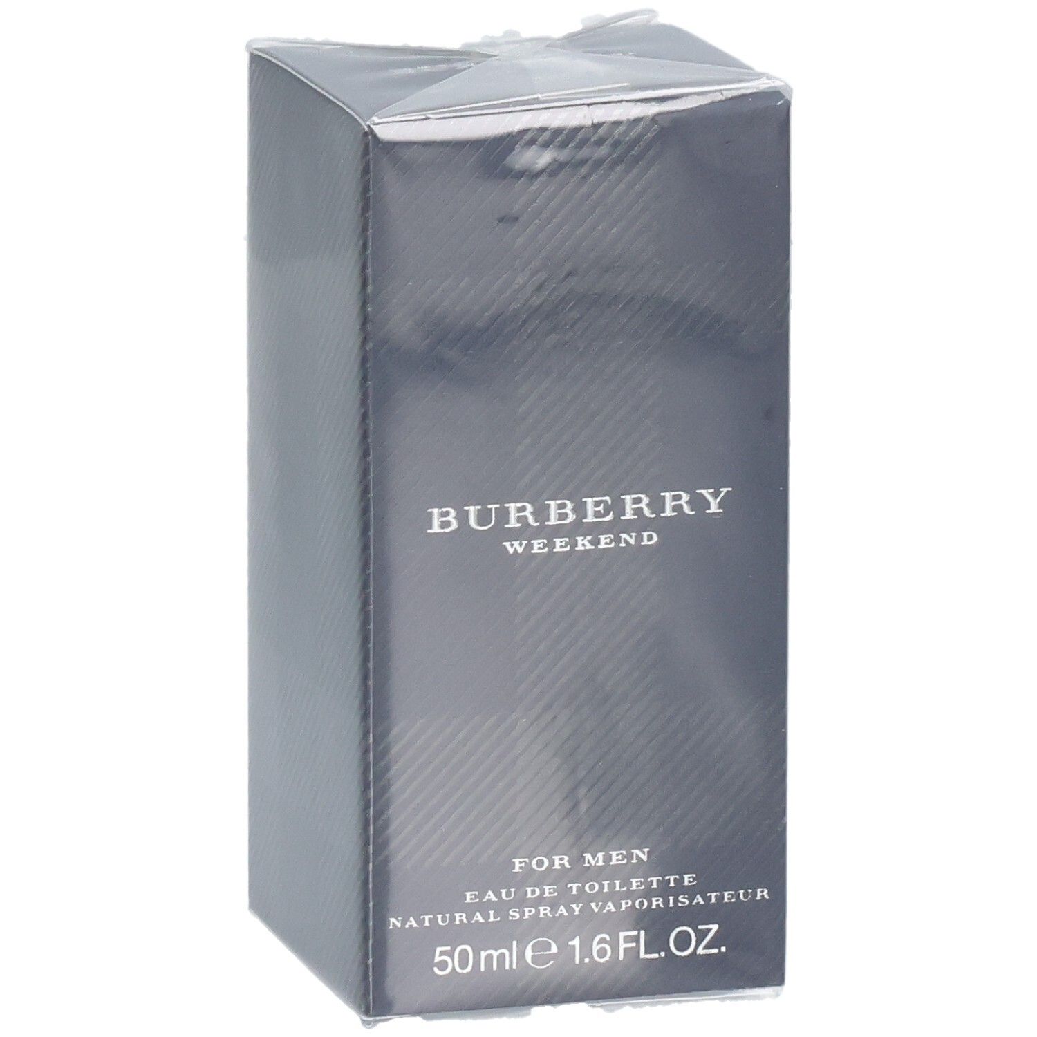 Verpakking van Burberry Weekend Eau de Toilette voor heren, 50ml.