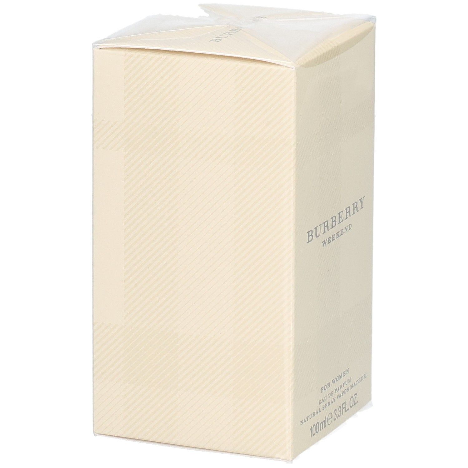 Emballage du parfum Burberry Weekend pour femmes.