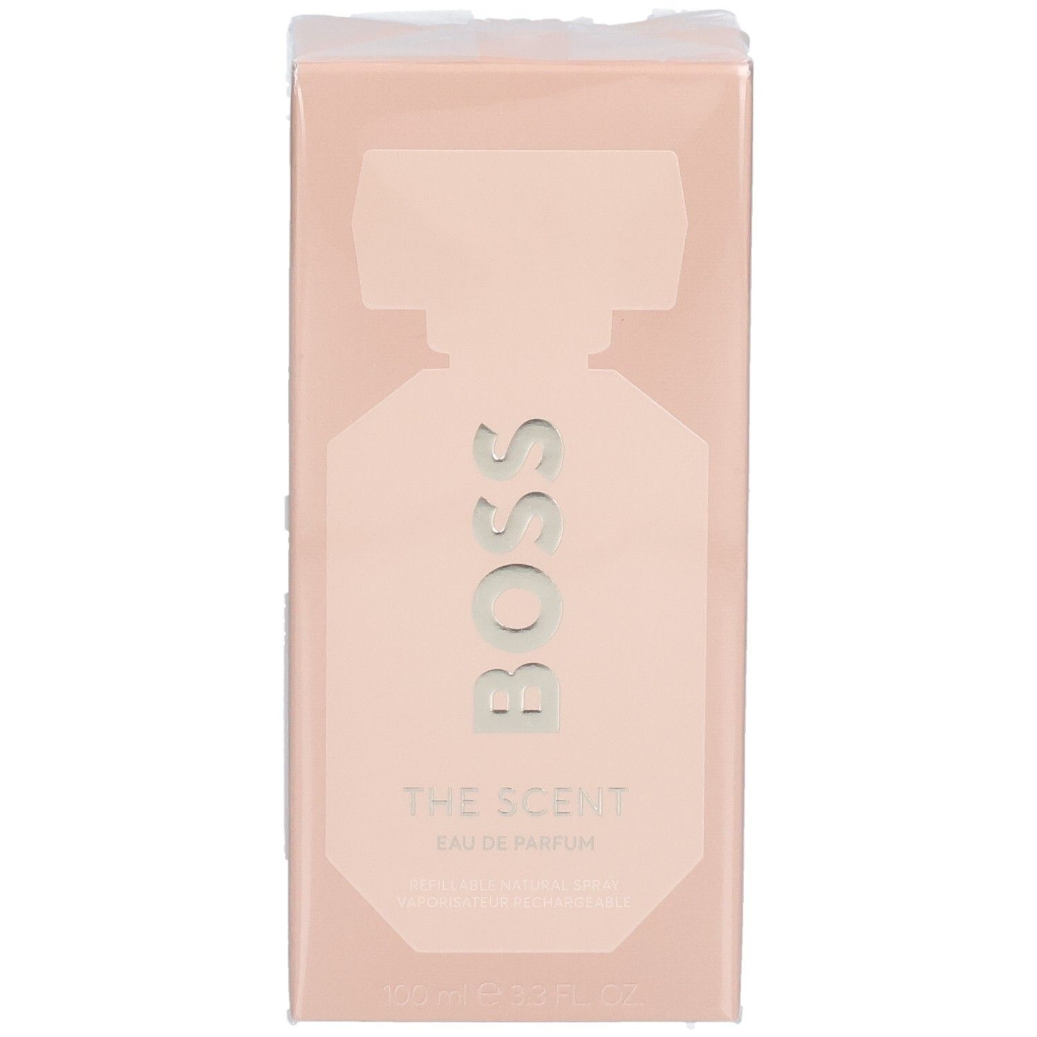 Verpakking van Hugo Boss The Scent Eau de Parfum voor dames, 100ml.