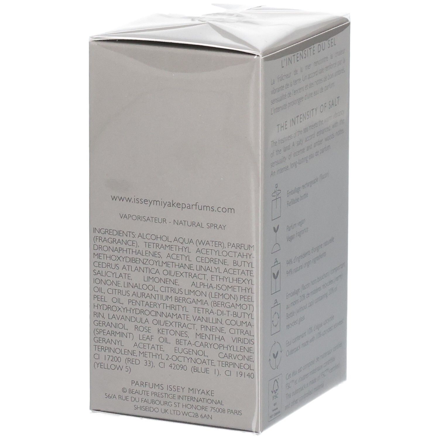 Issey Miyake Le Sel d'Issey Eau de Parfum, 50ml, rechargeable.