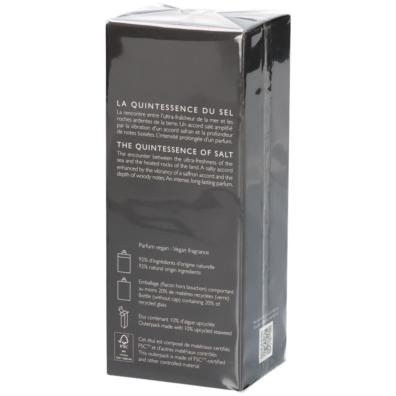 Issey Miyake Le Sel d'Issey Parfum verpakking, achterkant met productinformatie.