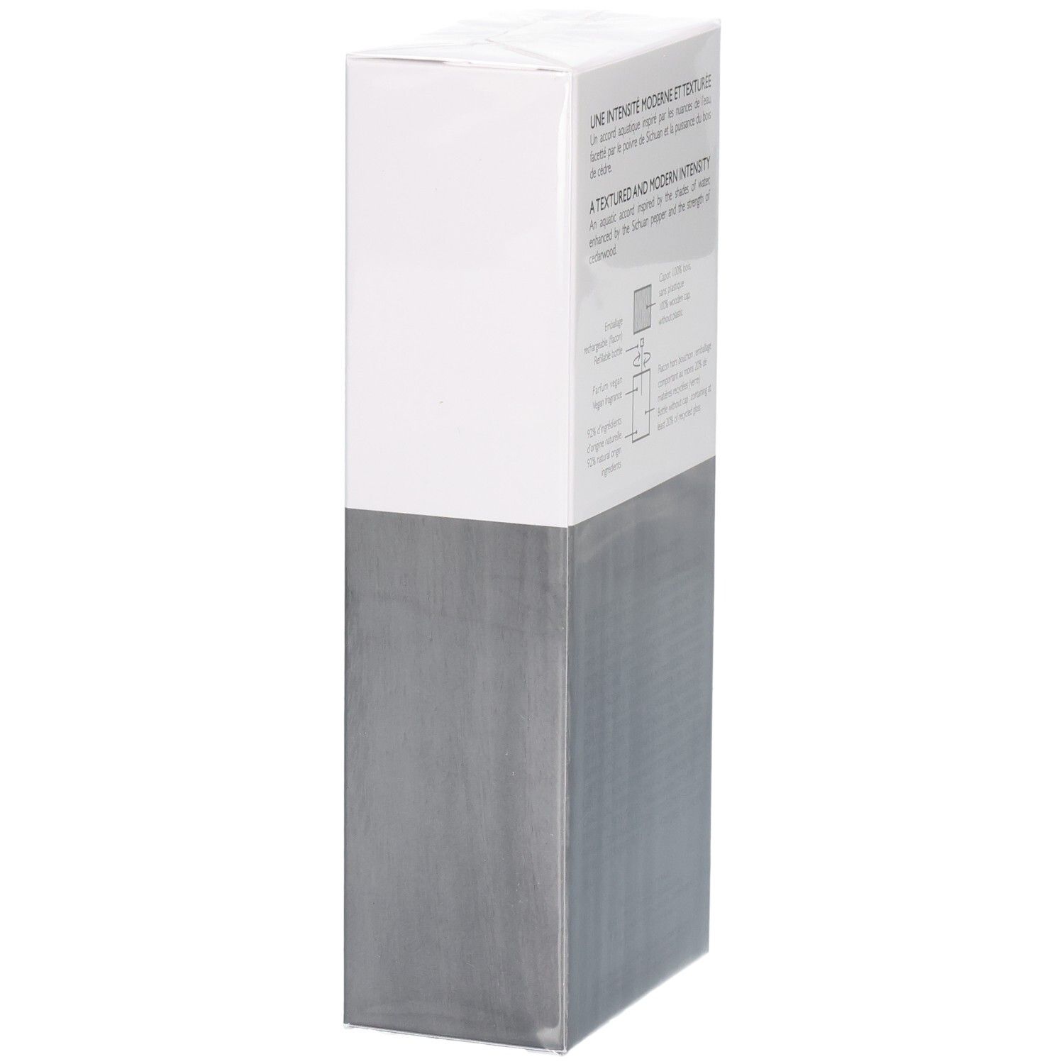 Issey Miyake L'Eau d'Issey Pour Homme Eau de Parfum doos, zijkant met tekst.