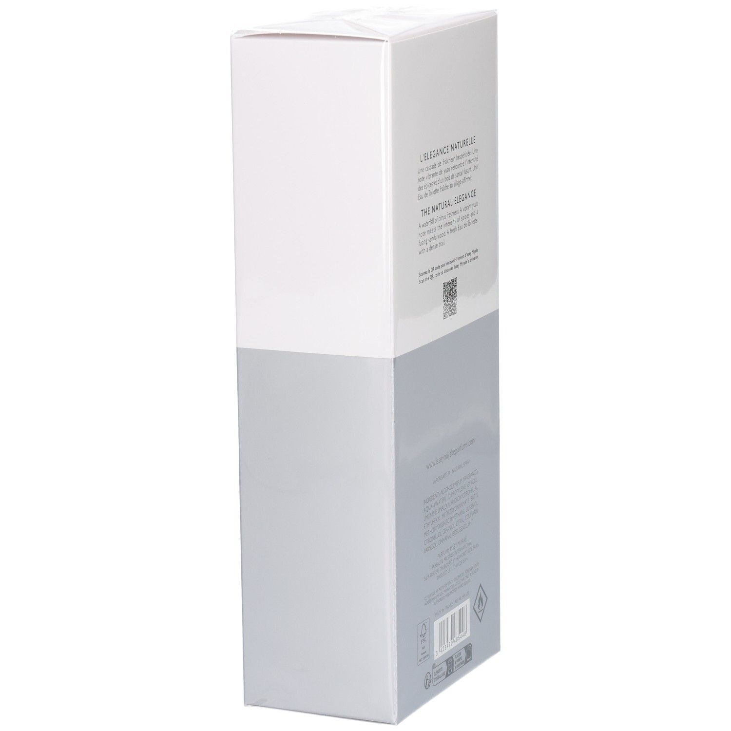 Boîte Issey Miyake L'Eau d'Issey Pour Homme Eau de Toilette, vue arrière oblique.