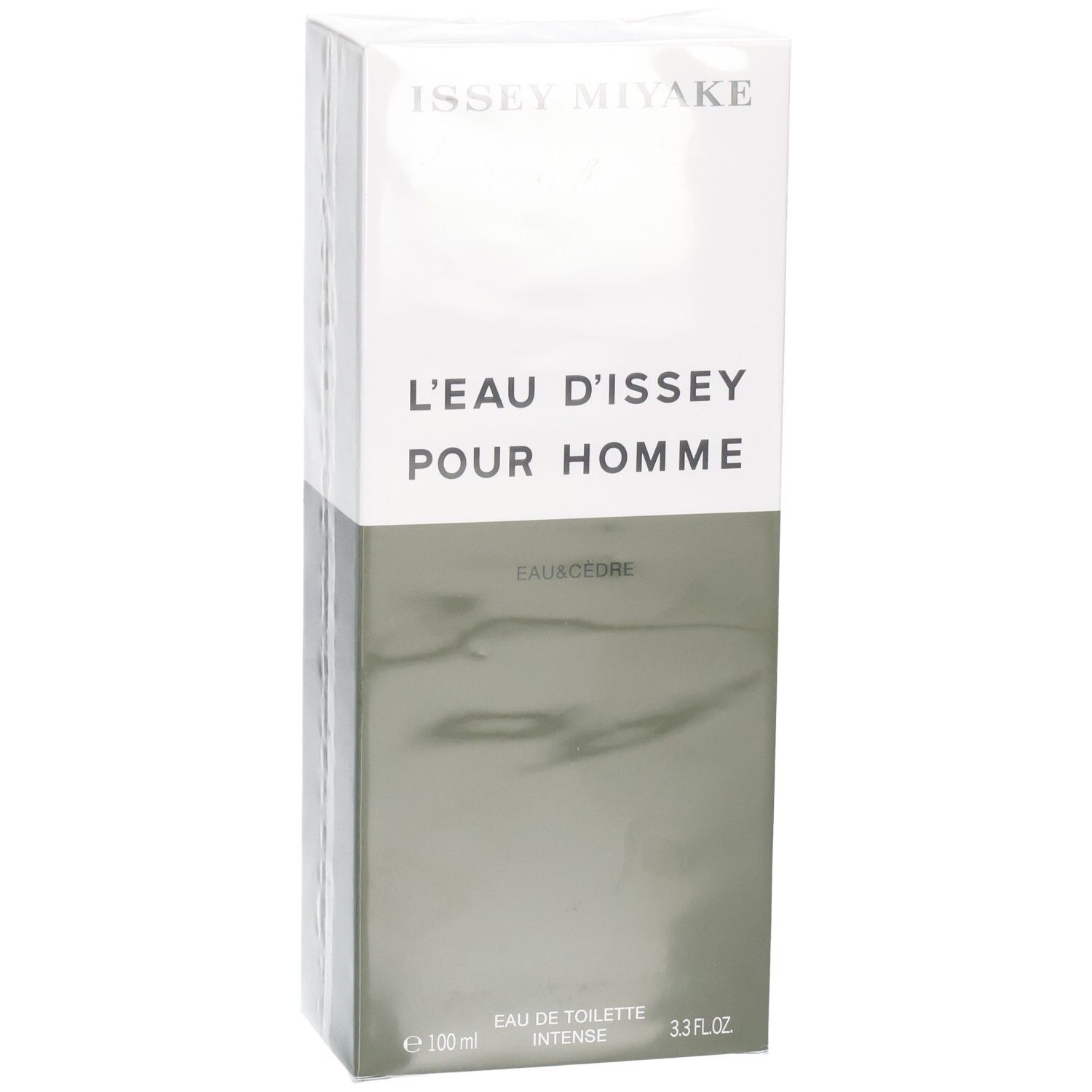 Issey Miyake L'Eau d'Issey Pour Homme Eau & Cèdre Eau de Toilette doos, voorkant met details.