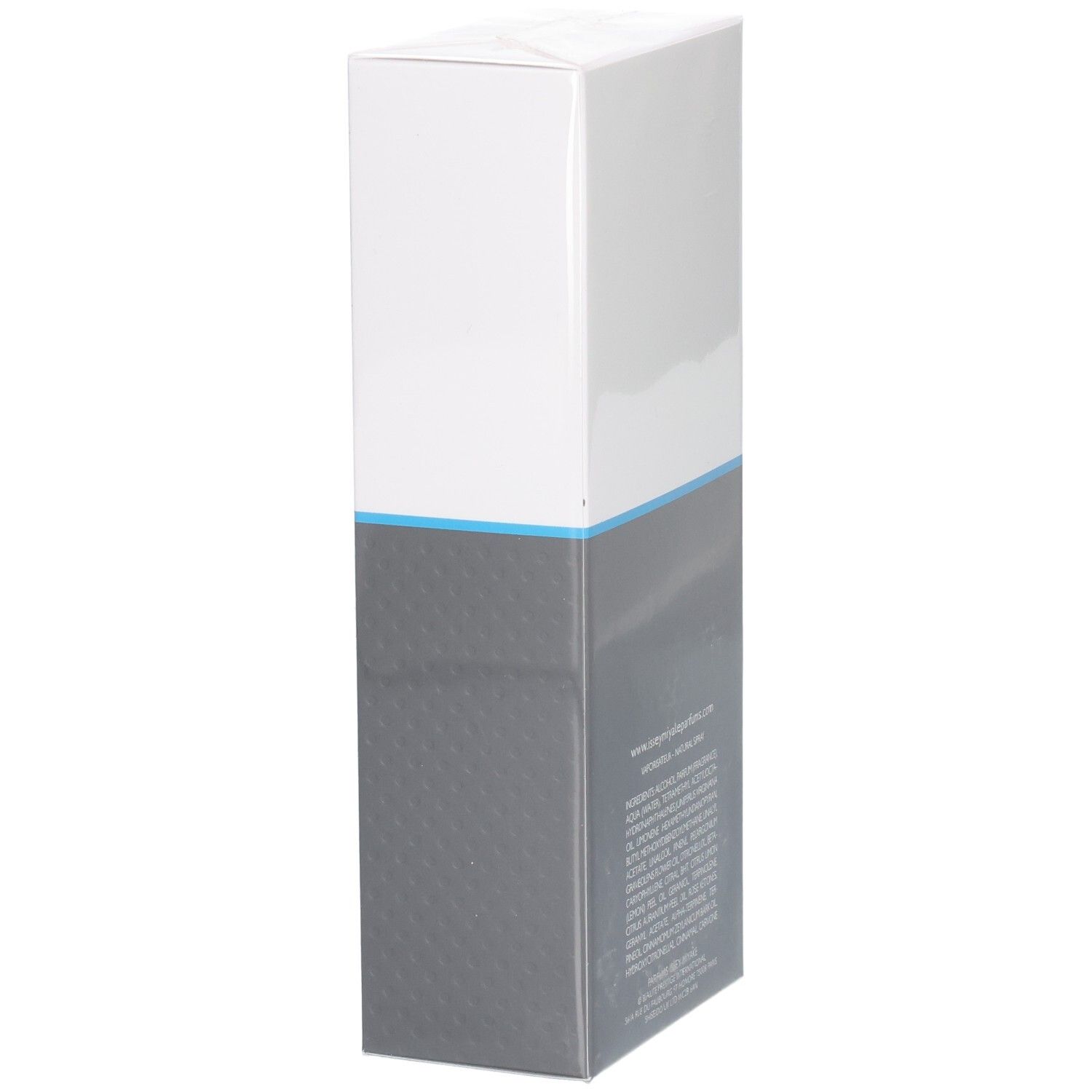 Zijaanzicht van de verpakking van Issey Miyake L'Eau d'Issey Pour Homme Sport Eau de Toilette.