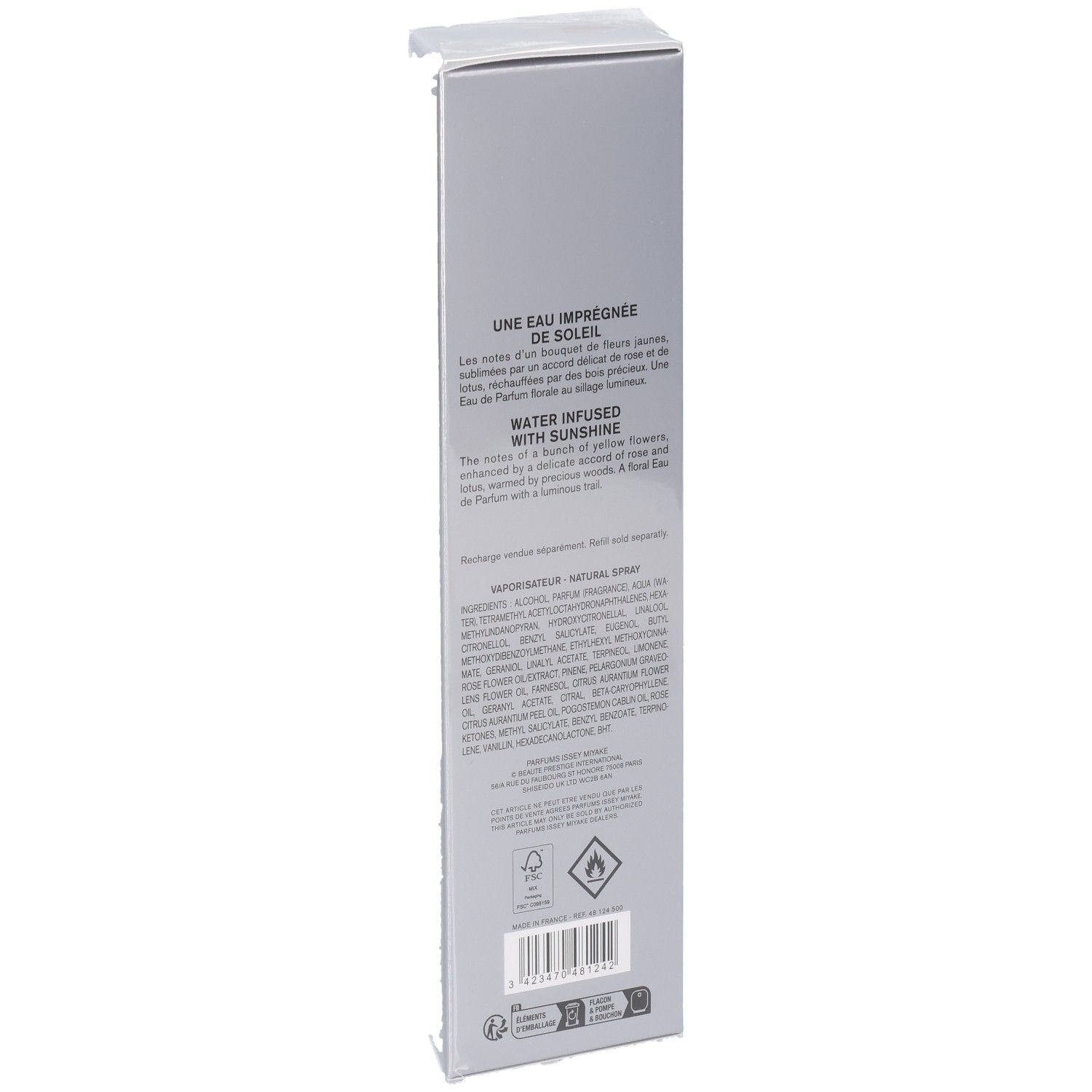 Issey Miyake L'Eau d'Issey Eau de Parfum Vaporisateur rechargeable.