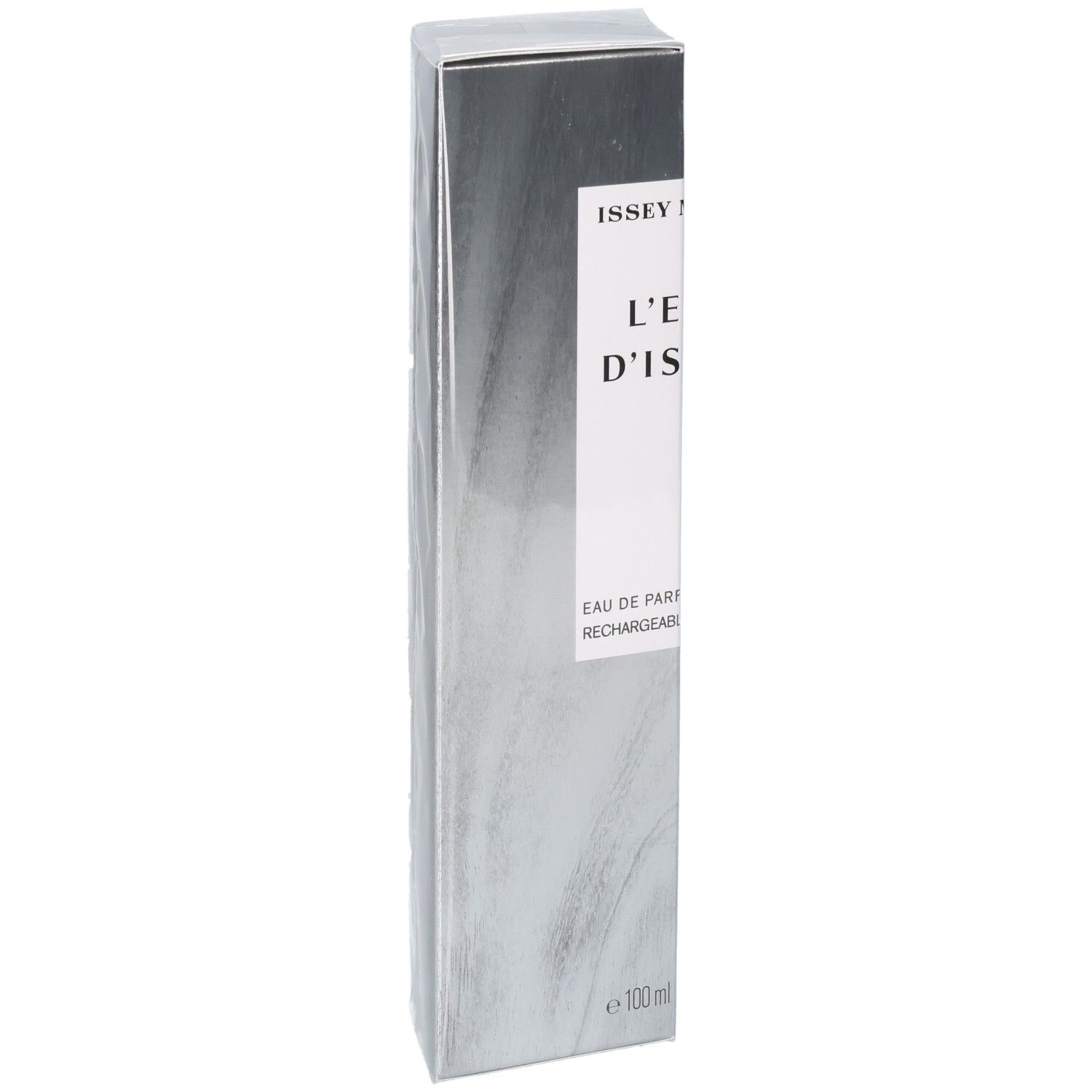 Issey Miyake L'Eau d'Issey Eau de Parfum Intense, 100ml, emballage argenté.