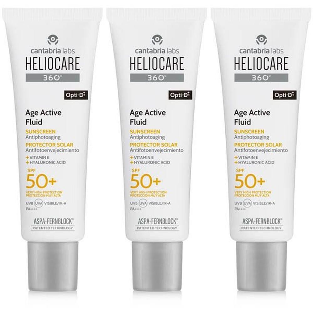 Drie tubes zonnecrème. Wit, met tekst en SPF 50+.
