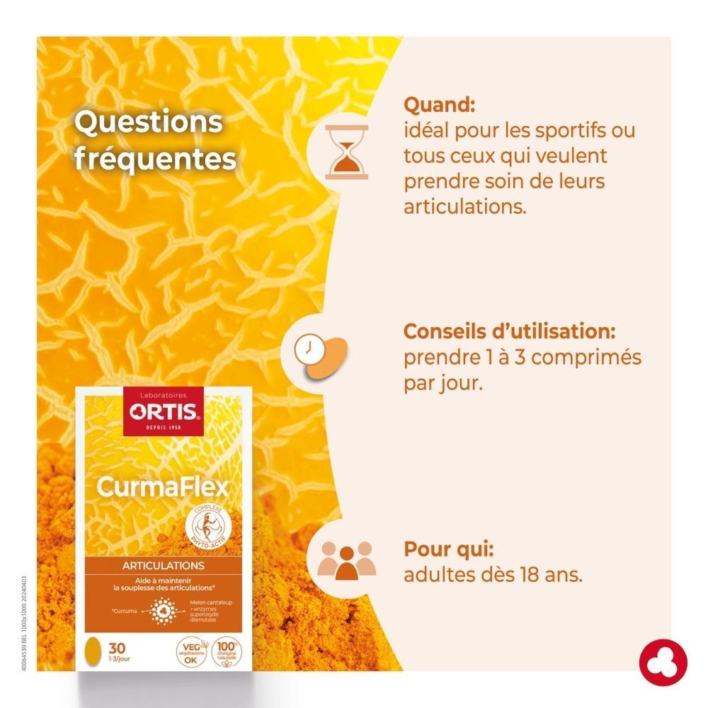 Boîte de CurmaFlex pour les articulations, 30 comprimés. Informations sur l'utilisation et le public cible.