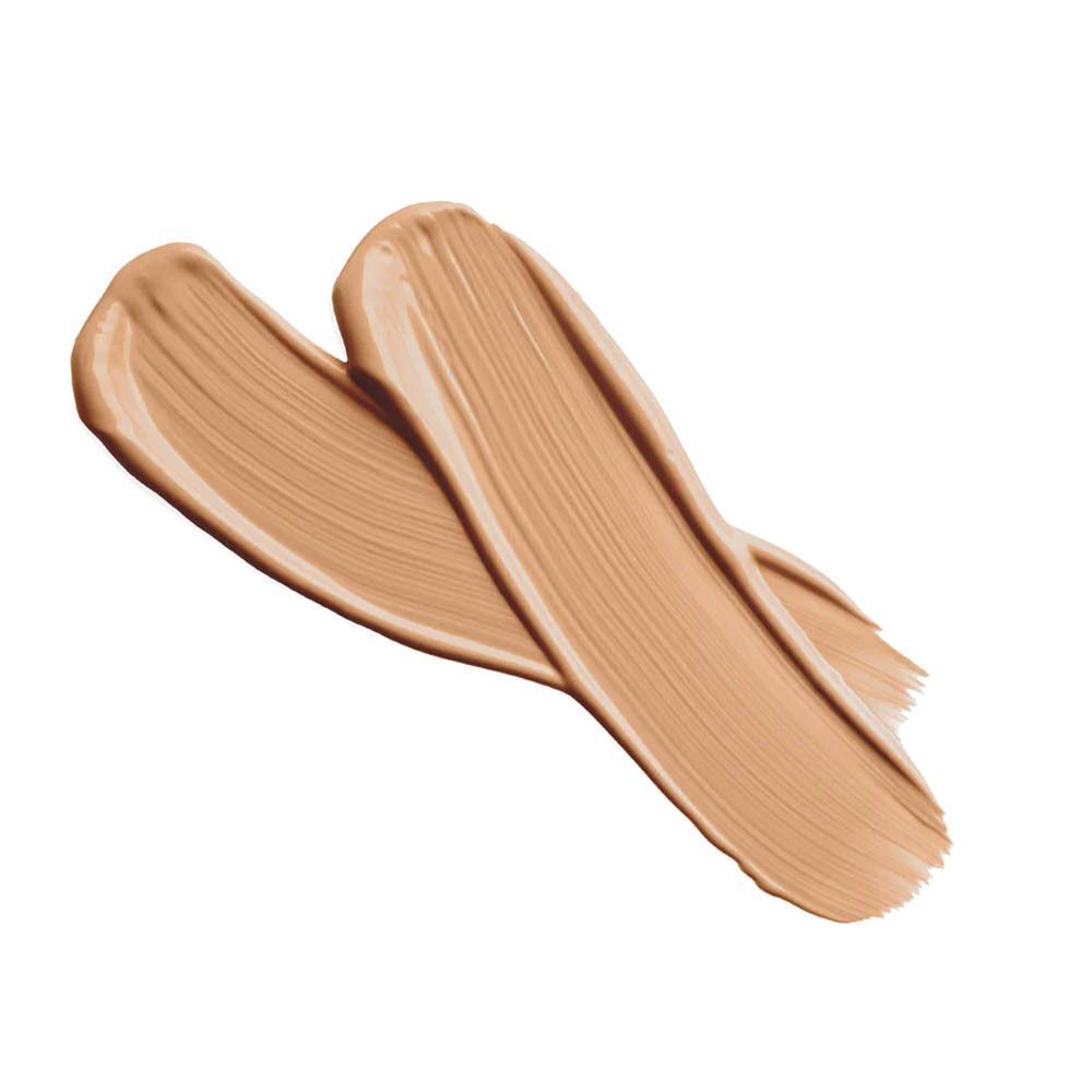 Deux traces de couleur beige sur fond blanc.