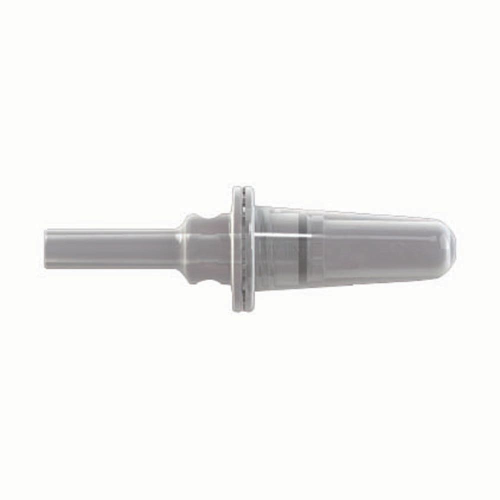 Applicateur gris pour STIMED Winner Flow. Forme cylindrique avec une extrémité étroite et une partie plus large et cannelée.