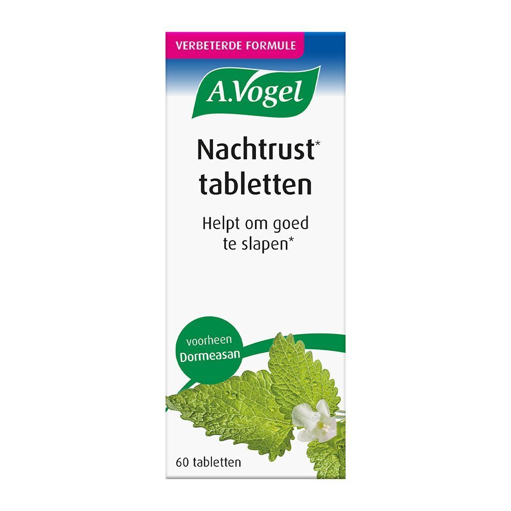 Witte doos met A.Vogel Nachtrust tabletten, 60 tabletten.