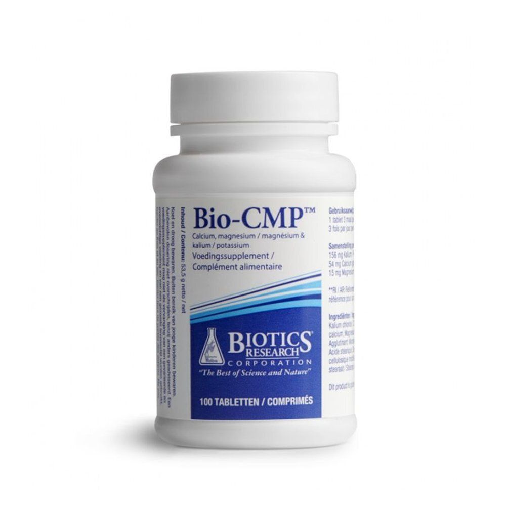 Biotics Research Bio-CMP fles met 100 tabletten.