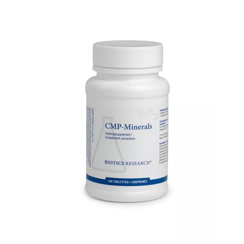 Bouteille Biotics Research CMP-Minerals de 100 comprimés.