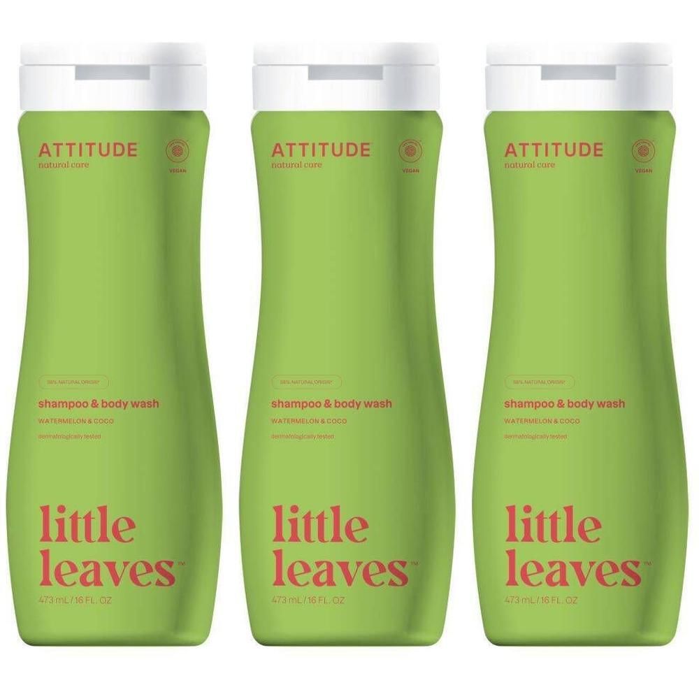 ATTITUDE® little leaves™ 2-in-1-Shampooing Pastèque & noix de coco