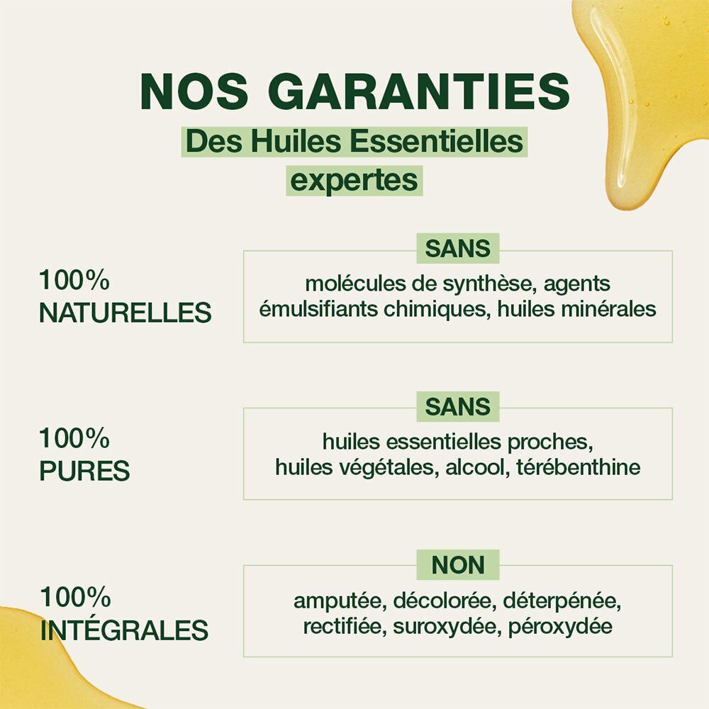 Extraits de texte sur les garanties: 100% naturel, pur, intégral.