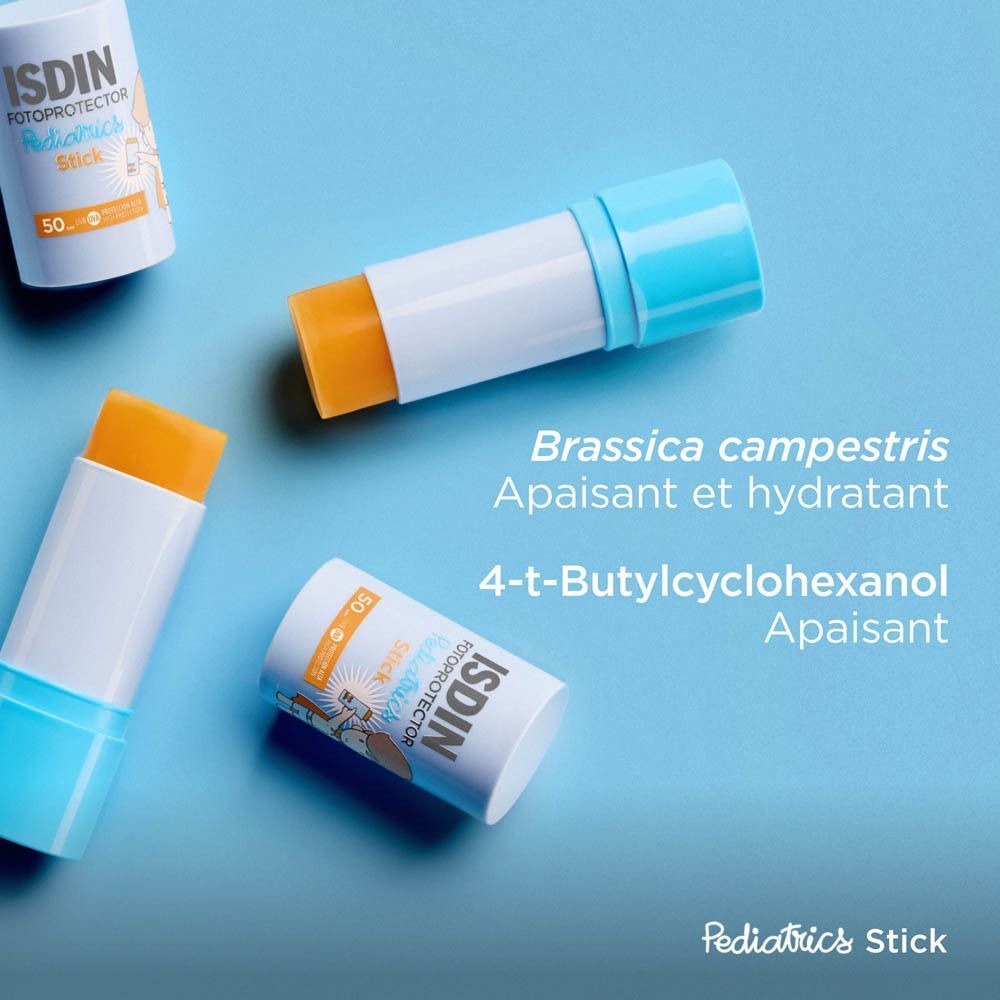 ISDIN Pediatrics Stick et ingrédients. Brassica campestris, 4-t-Butylcyclohexanol.