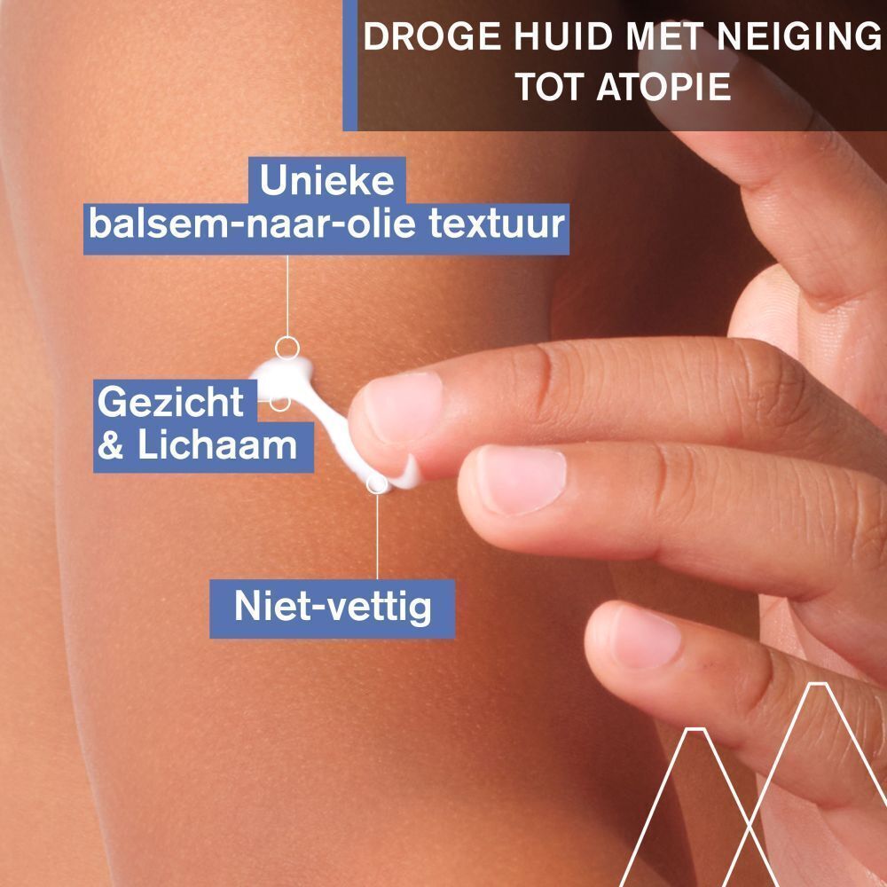 Huid met crème. Textuur, niet vet, gezicht & lichaam. Blauwe infographic.