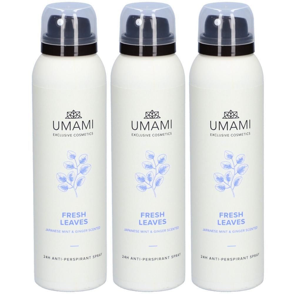 Fresh Umami Umami Fresh Leaves 24h Anti-Perspirant Spray Menthe & Gingembre 3x150 ...