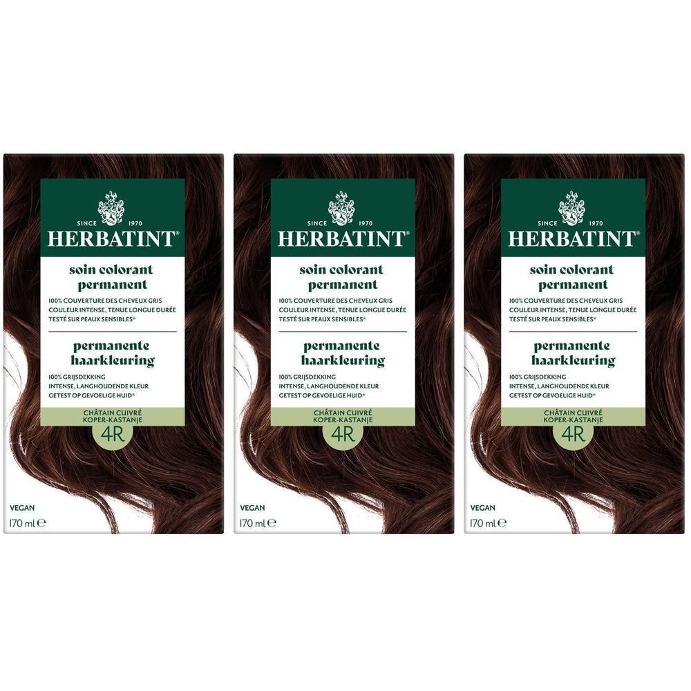 Herbatint Permanente Haarkleuring 4R Koper Kastanje