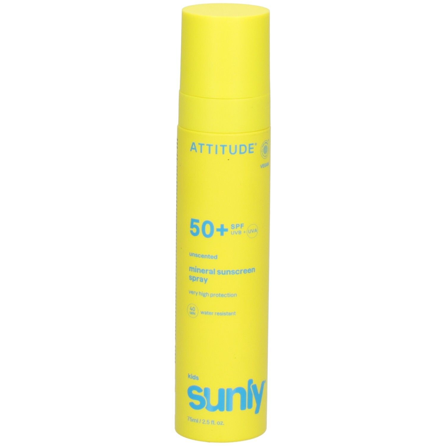 ATTITUDE Spray écran solaire minéral pour enfants, FPS 50+, minéral, résistant à l'eau.