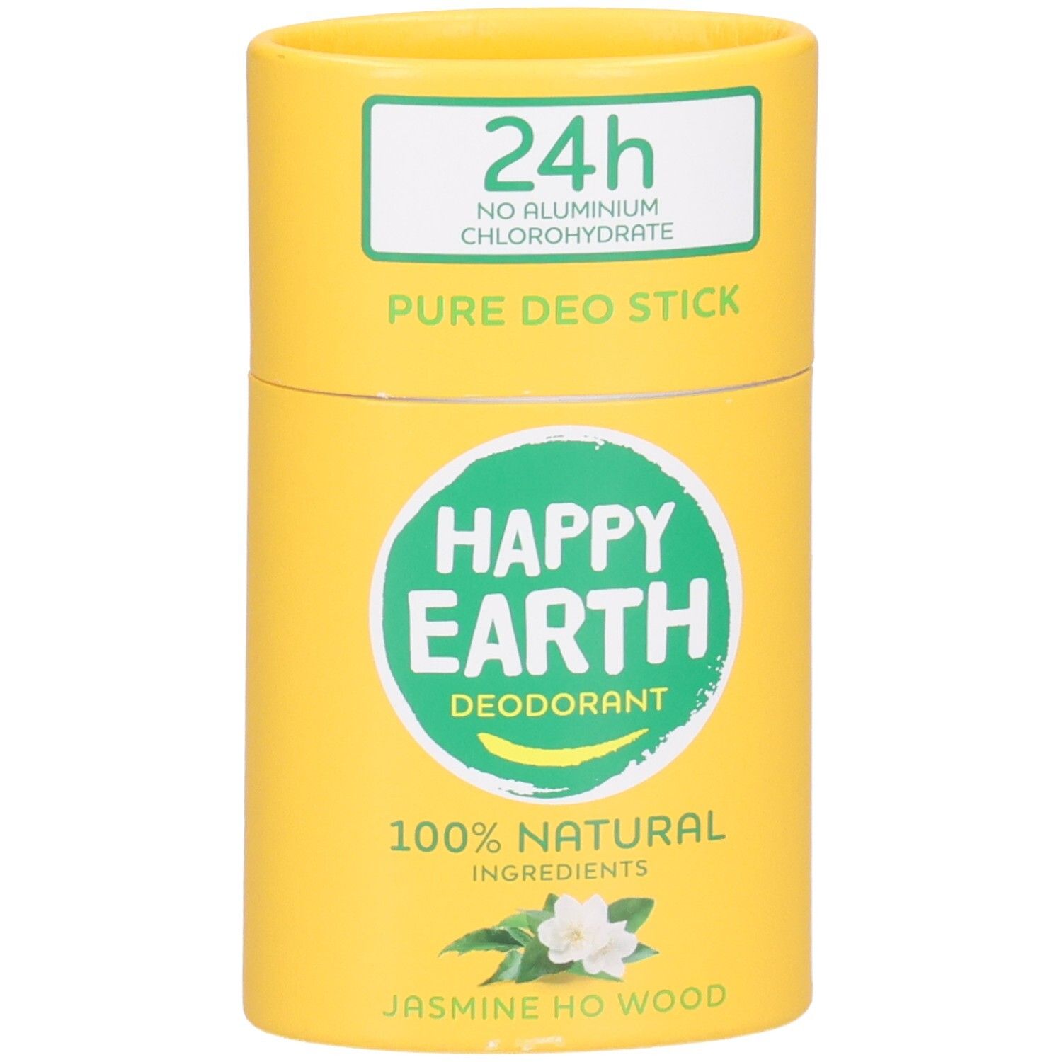 Happy Earth Déodorant Stick Jasmine Ho Wood, protection 24h, ingrédients 100% naturels.