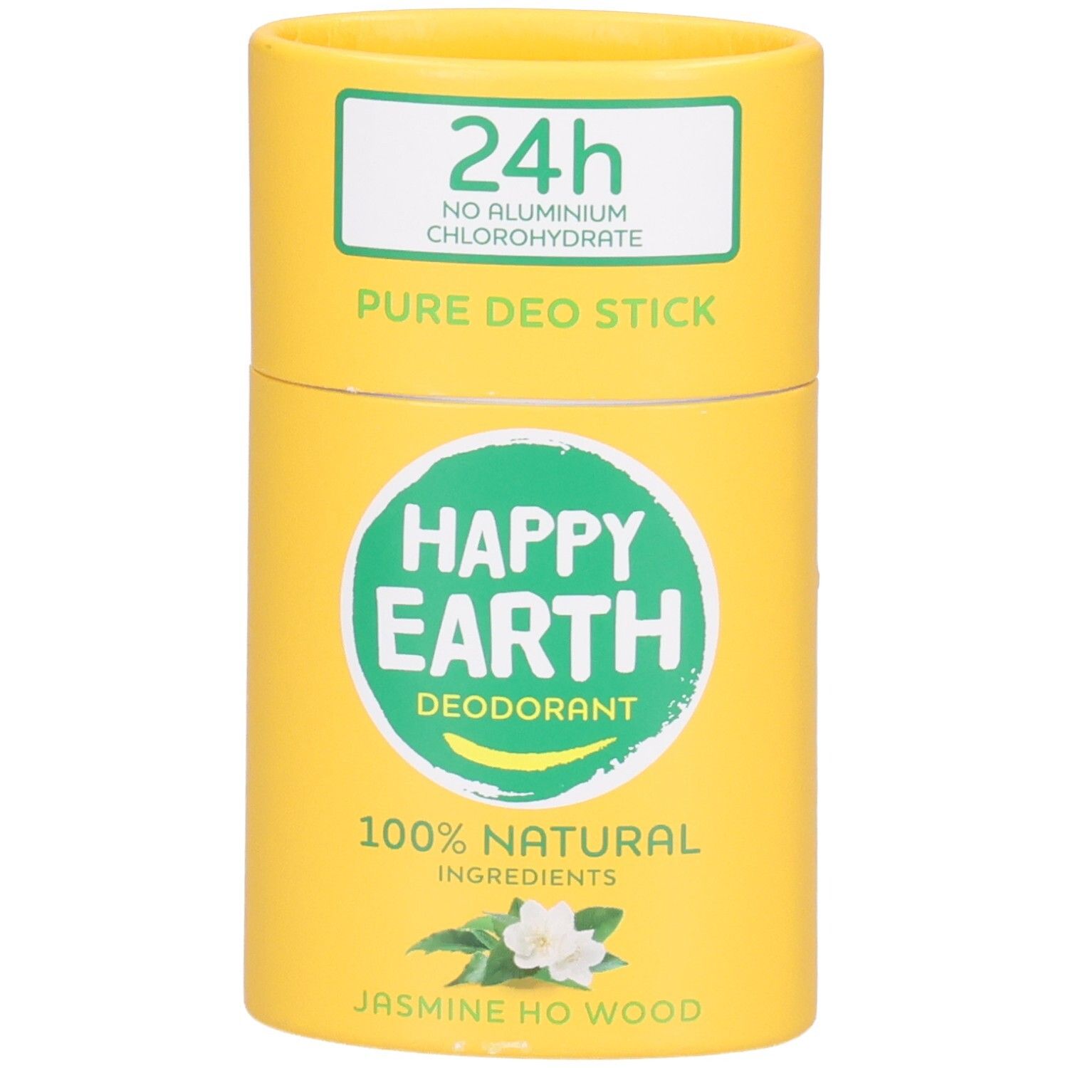 Happy Earth Déodorant Stick Jasmine Ho Wood, protection 24h, ingrédients 100% naturels.