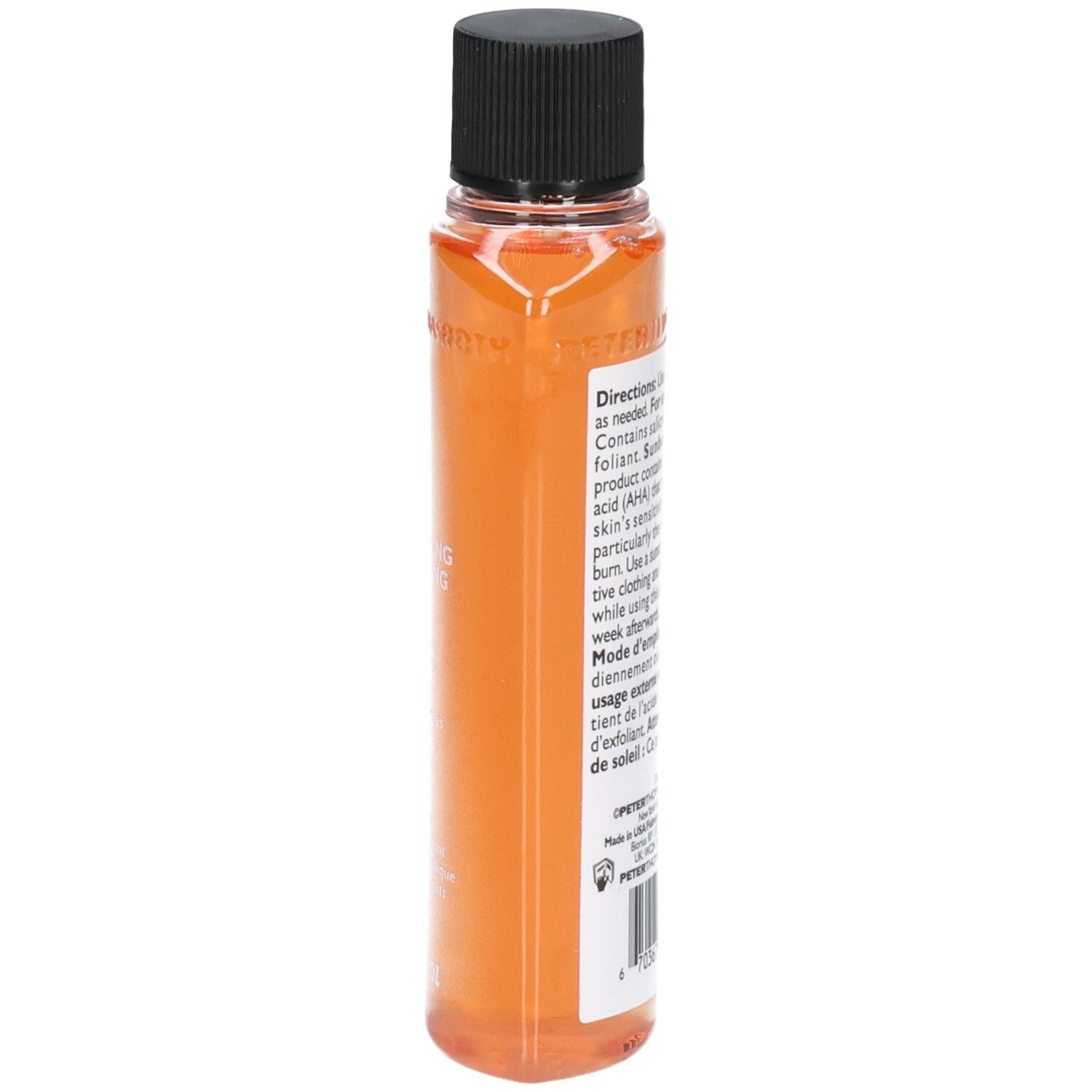 Peter Thomas Roth Anti-Aging Cleansing Gel, 57 ml. Zijaanzicht van de oranje gel fles.