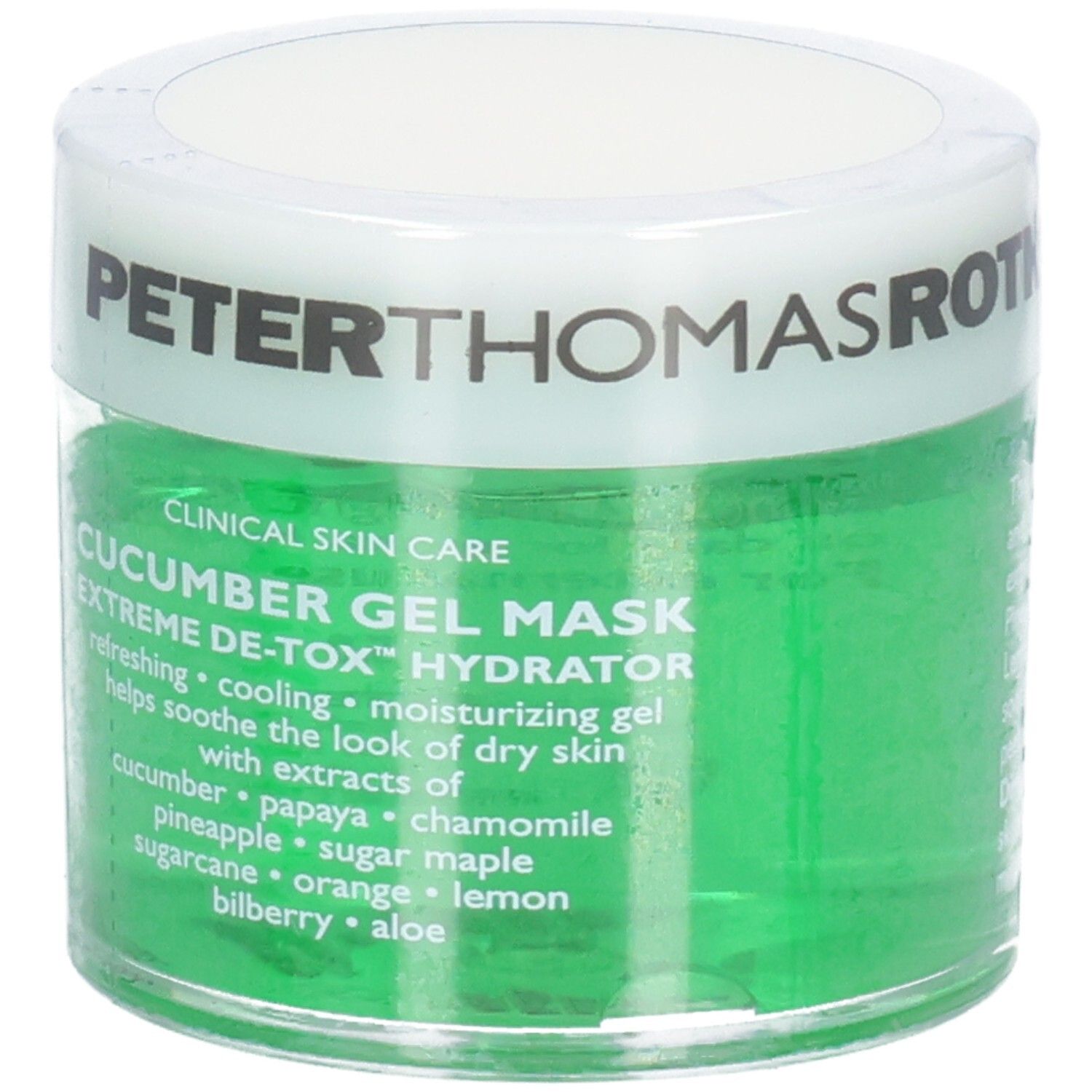 Peter Thomas Roth Cucumber Gel Mask, gel rafraîchissant pour hydrater la peau.