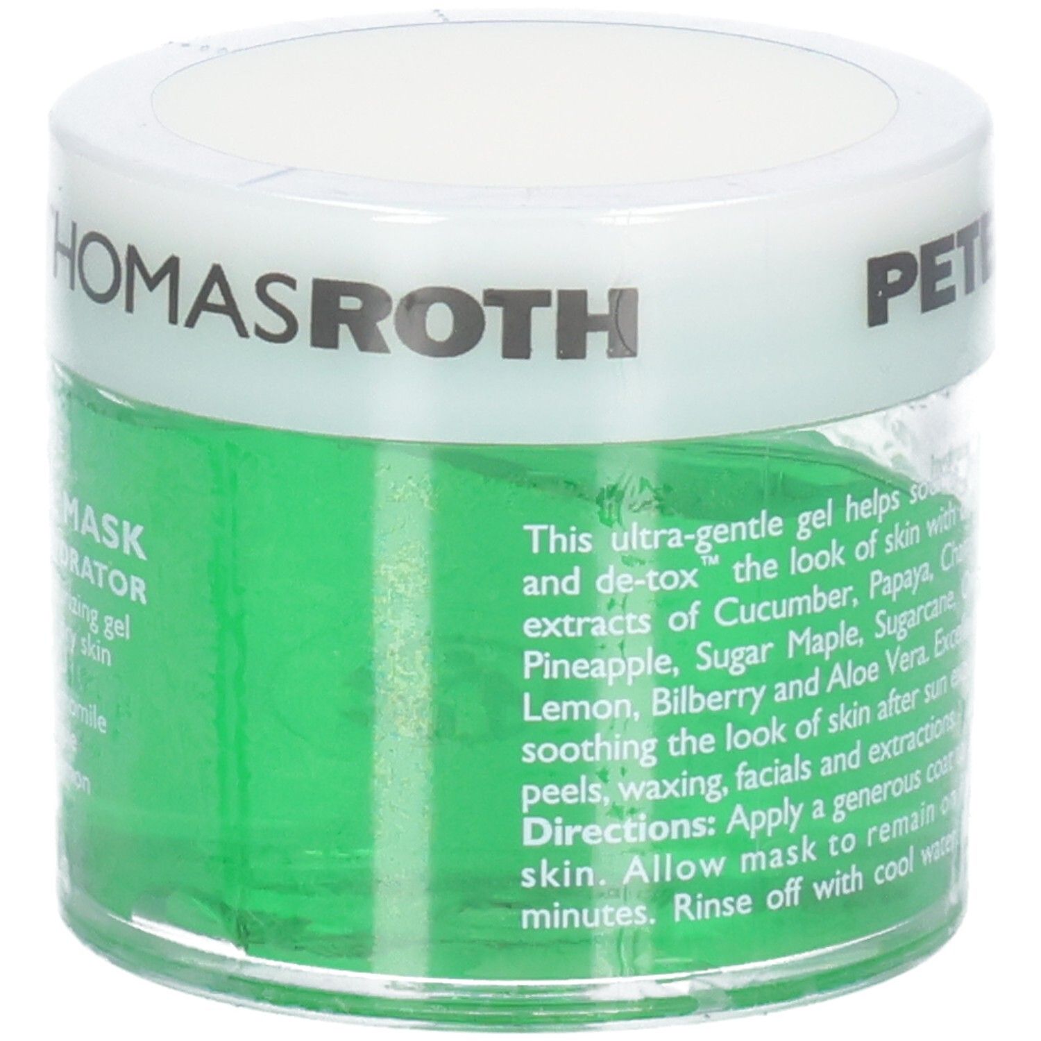Peter Thomas Roth Cucumber Gel Mask, soin de peau clinique avec extrait de concombre.